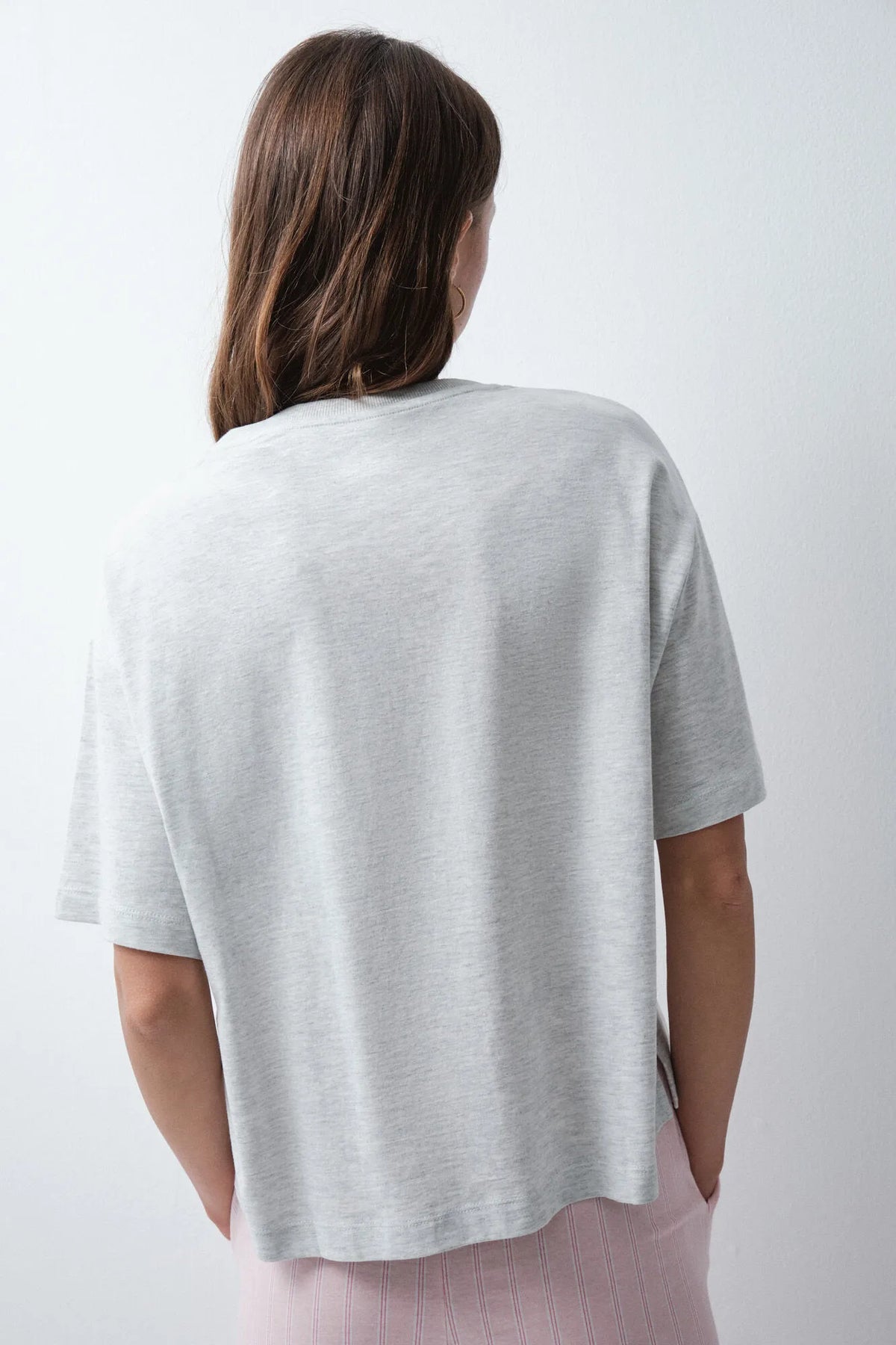 Women Secret Dark Grey Women Grey Cotton Graphic T-Shirt SKU: 3274532_44 Image 04