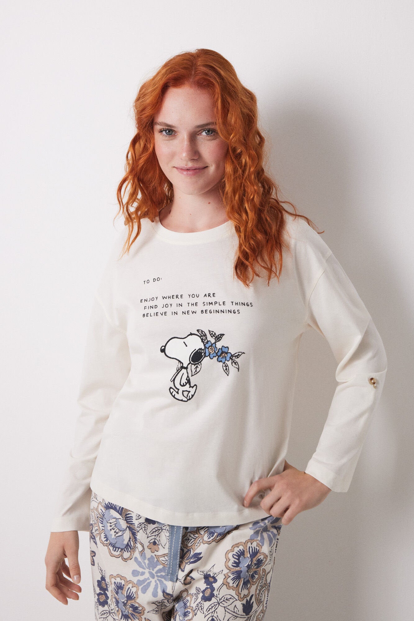 Women Secret_Snoopy 100% Cotton Long Sleeve T-Shirt_3279675_96_03