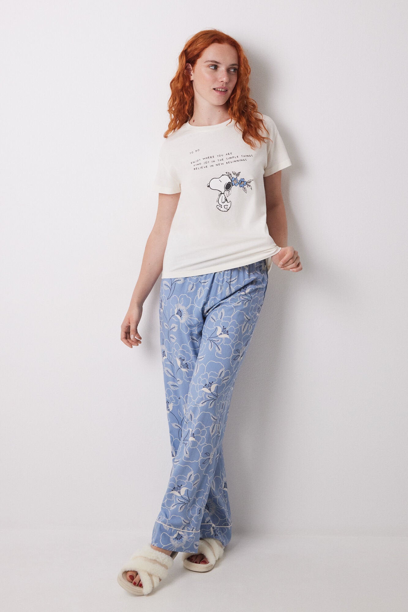 Women Secret_100% Cotton Snoopy Short Sleeve T-Shirt_3279684_37_01