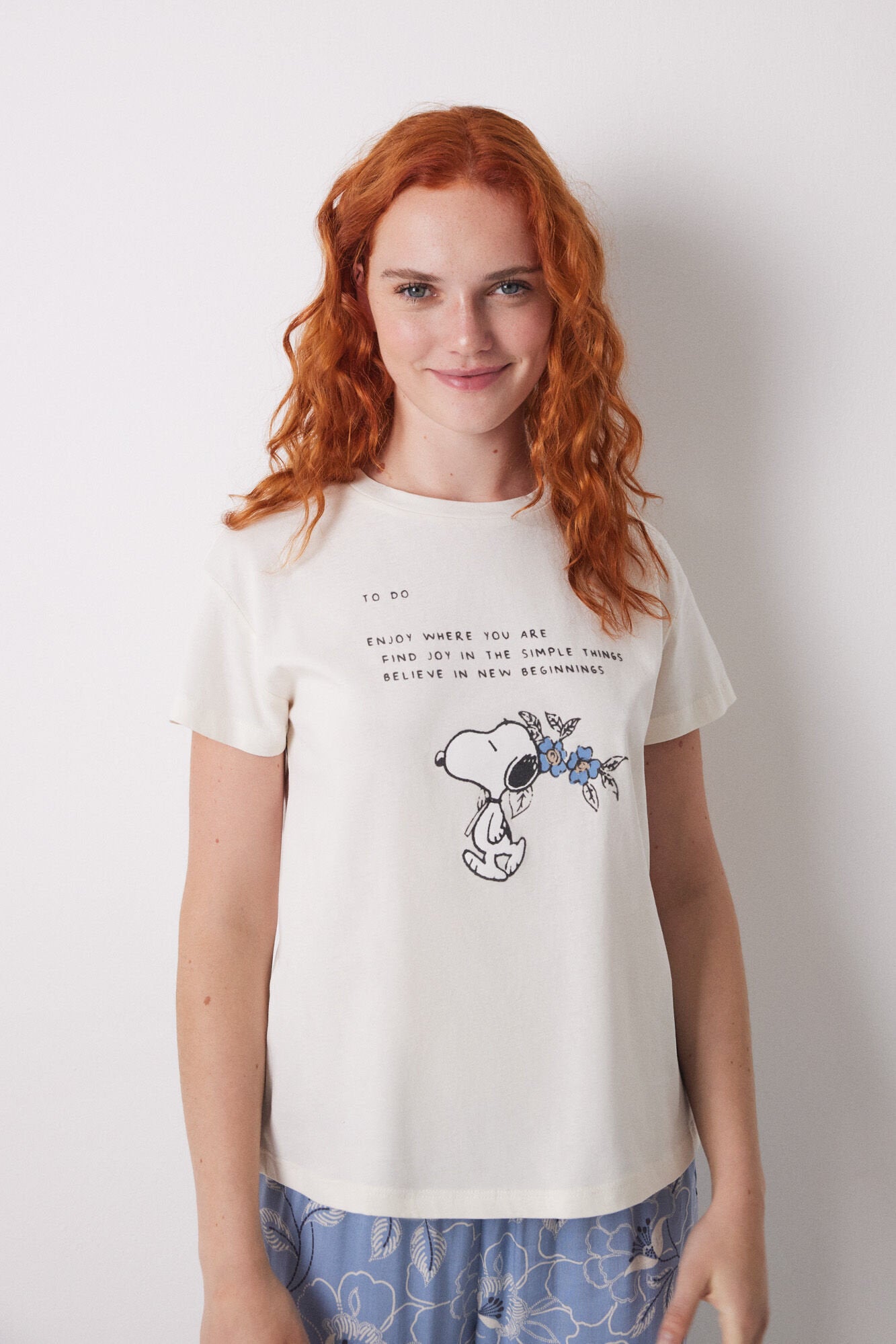 Women Secret_100% Cotton Snoopy Short Sleeve T-Shirt_3279684_37_03
