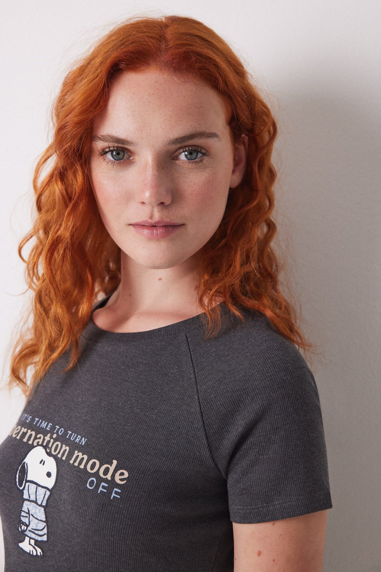 Women Secret_Snoopy Ribbed Short Sleeve T-Shirt_3279685_46_03