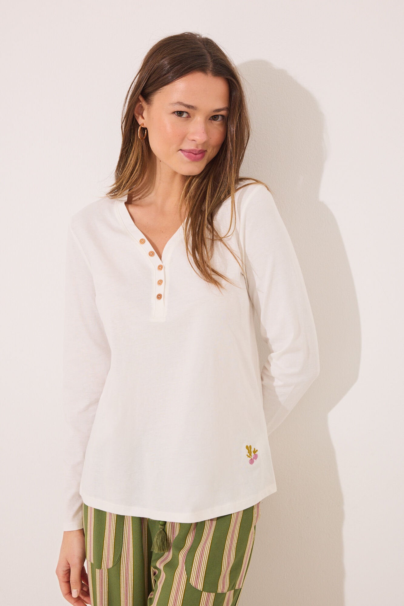 Women Secret_Long Sleeve T T-Shirt 100% White Cotton_3279687_96_02