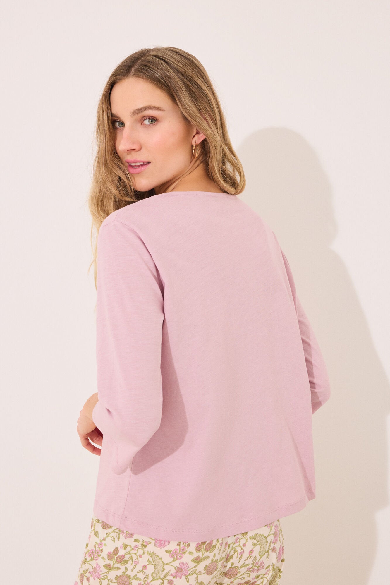 Women Secret_Long Sleeve T T-Shirt 100% Cotton Pink_3279690_72_05