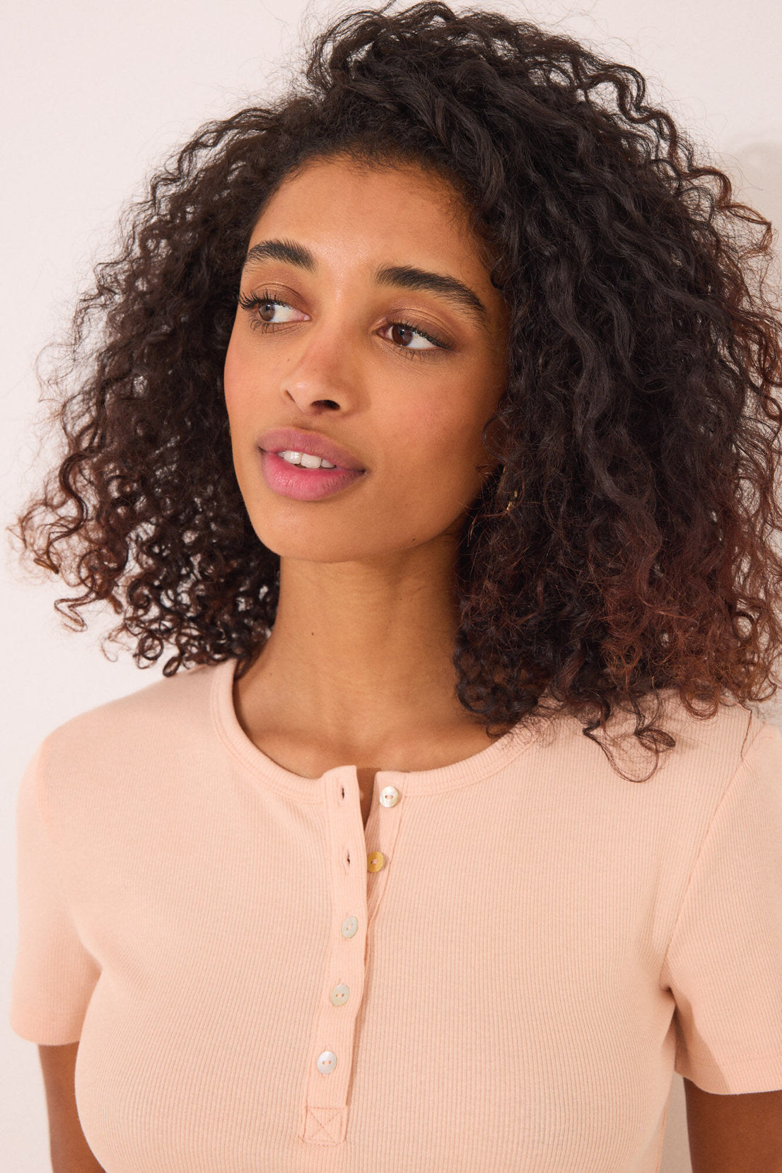 Women Secret_Orange Ribbed Short Sleeve T-Shirt_3279700_67_03