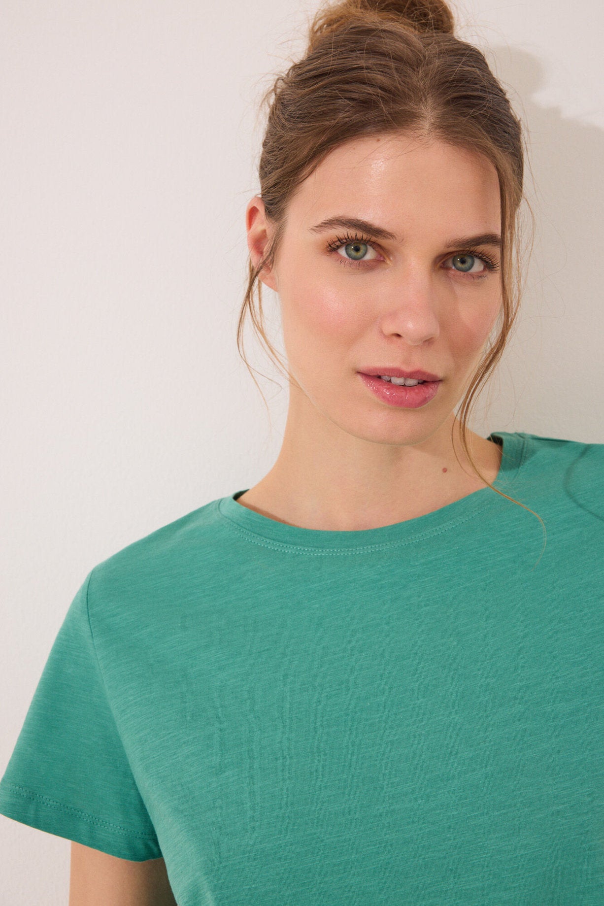 Women Secret_Green Short Sleeve T-Shirt_3279710_22_02