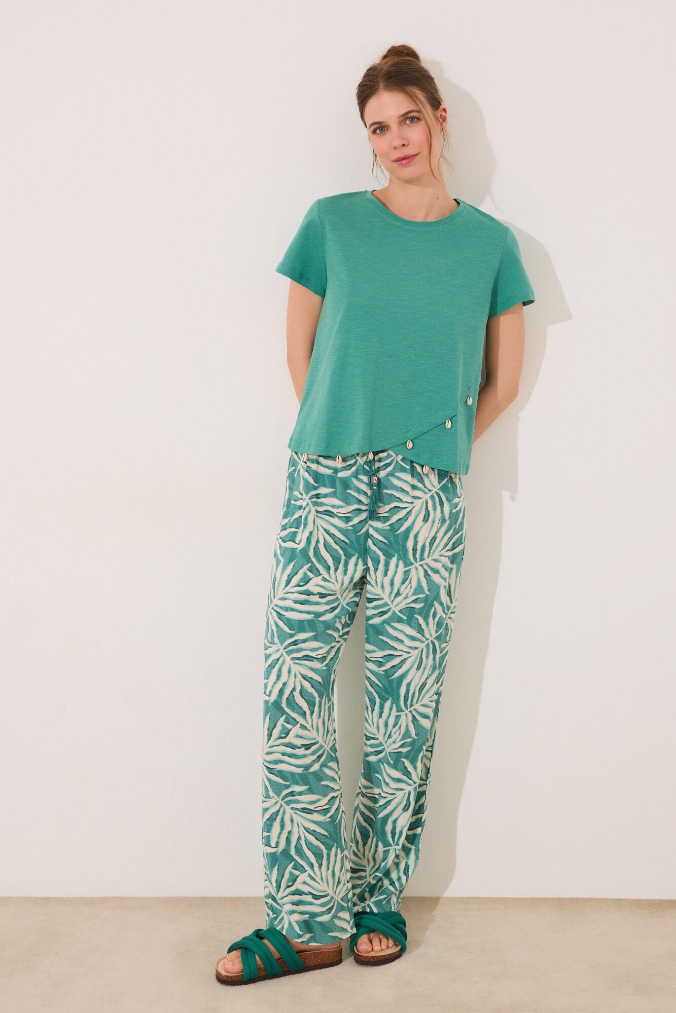 Women Secret_Green Short Sleeve T-Shirt_3279710_22_03