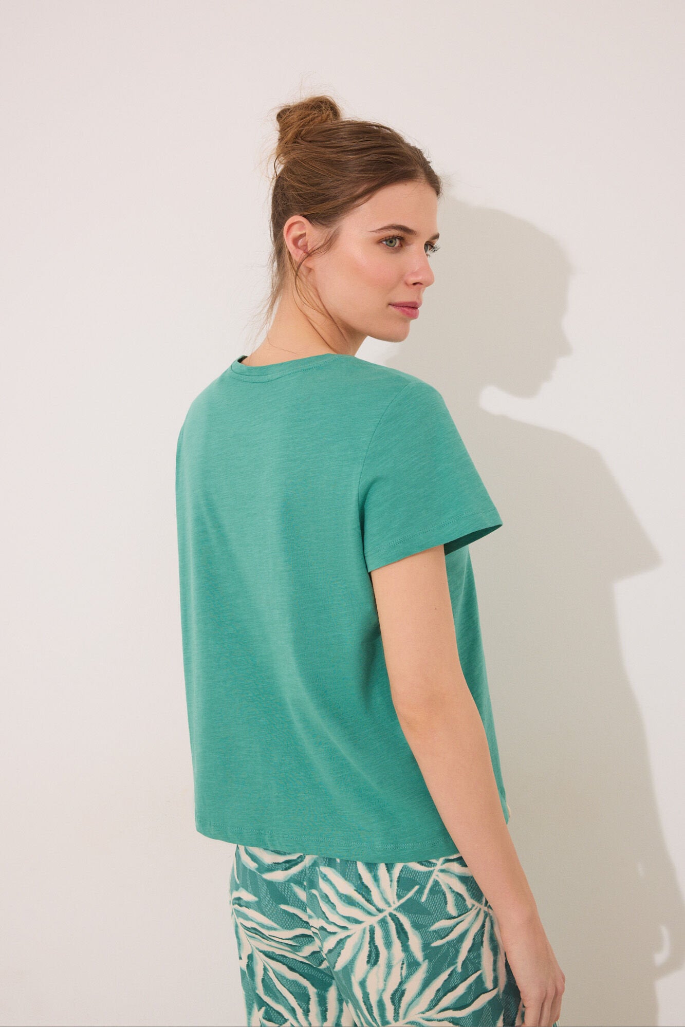 Women Secret_Green Short Sleeve T-Shirt_3279710_22_05