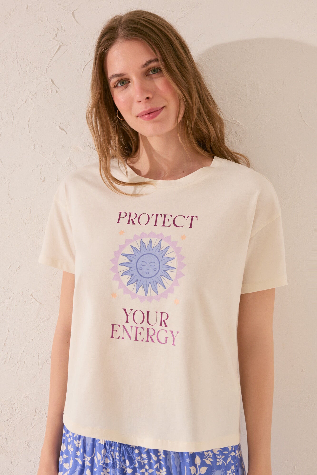 Women Secret_Ivory Cotton Short Sleeve Sleeved T-Shirt_3279711_96_01