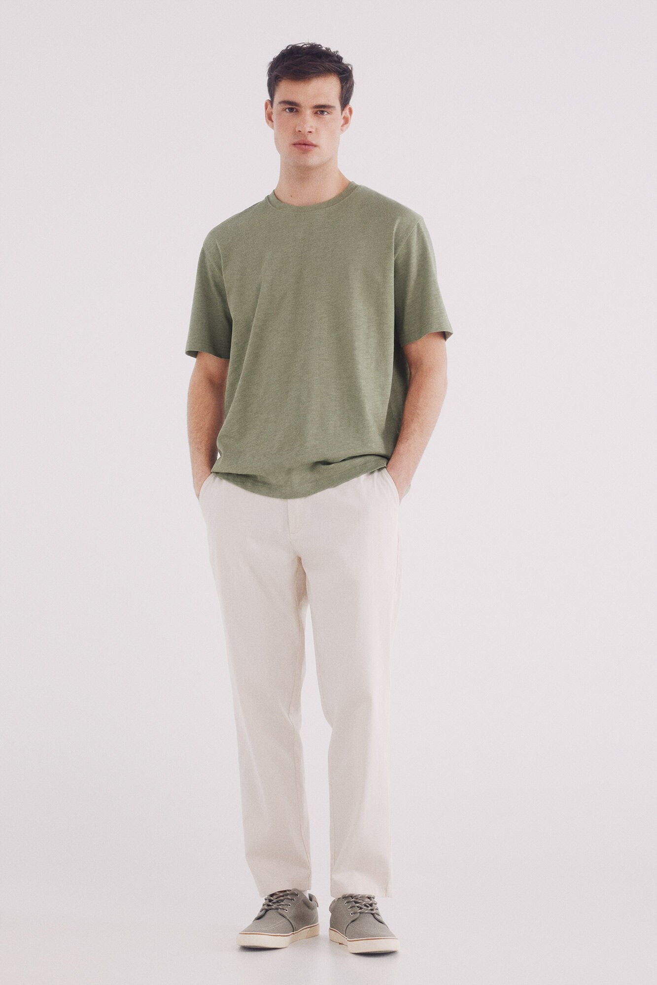 Springfield_Slub Cotton T-Shirt_3289503_93_04