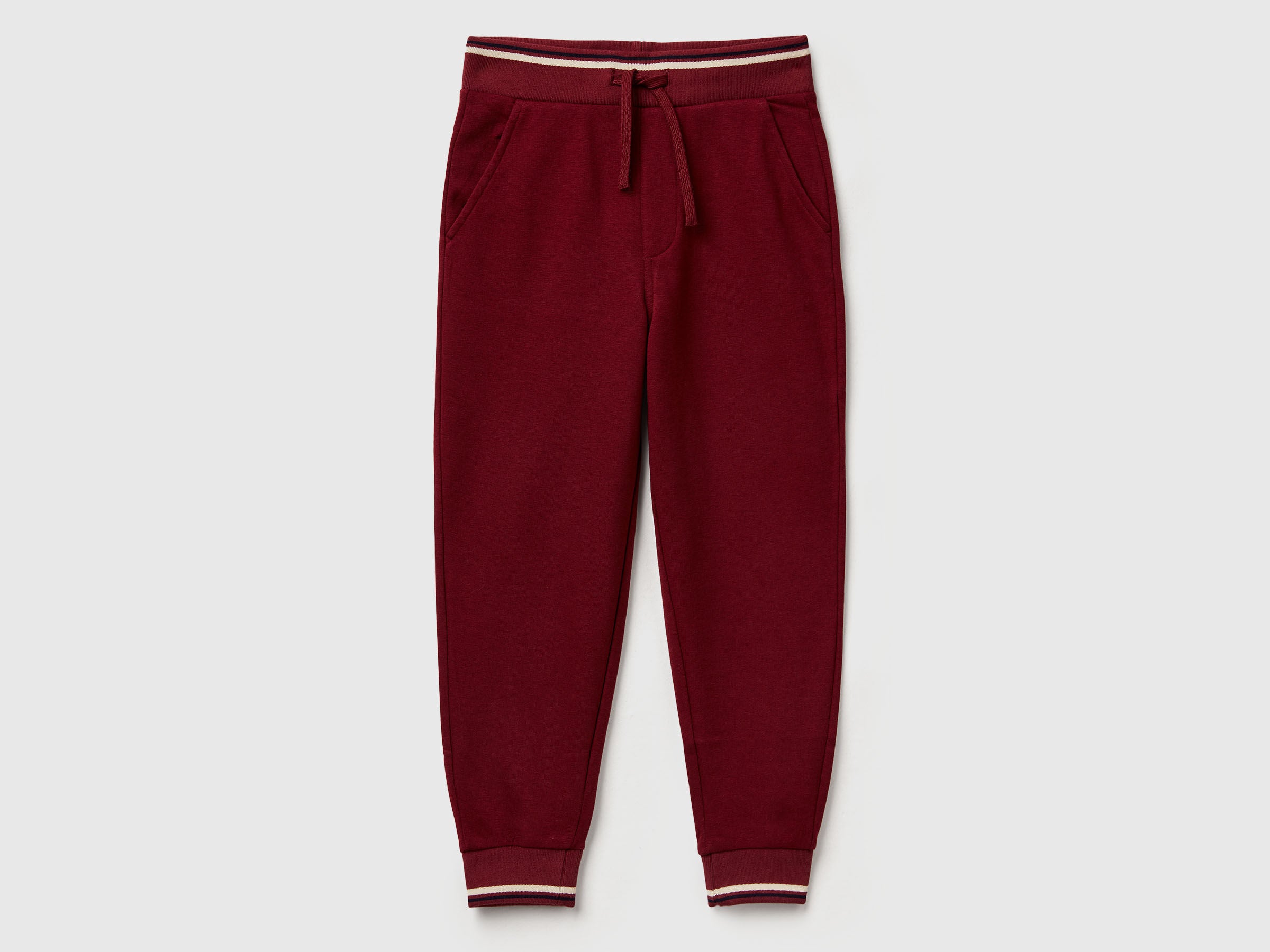 Benetton_Burgundy_Sweatpants with Straight Leg_32N4CF06E_129_01
