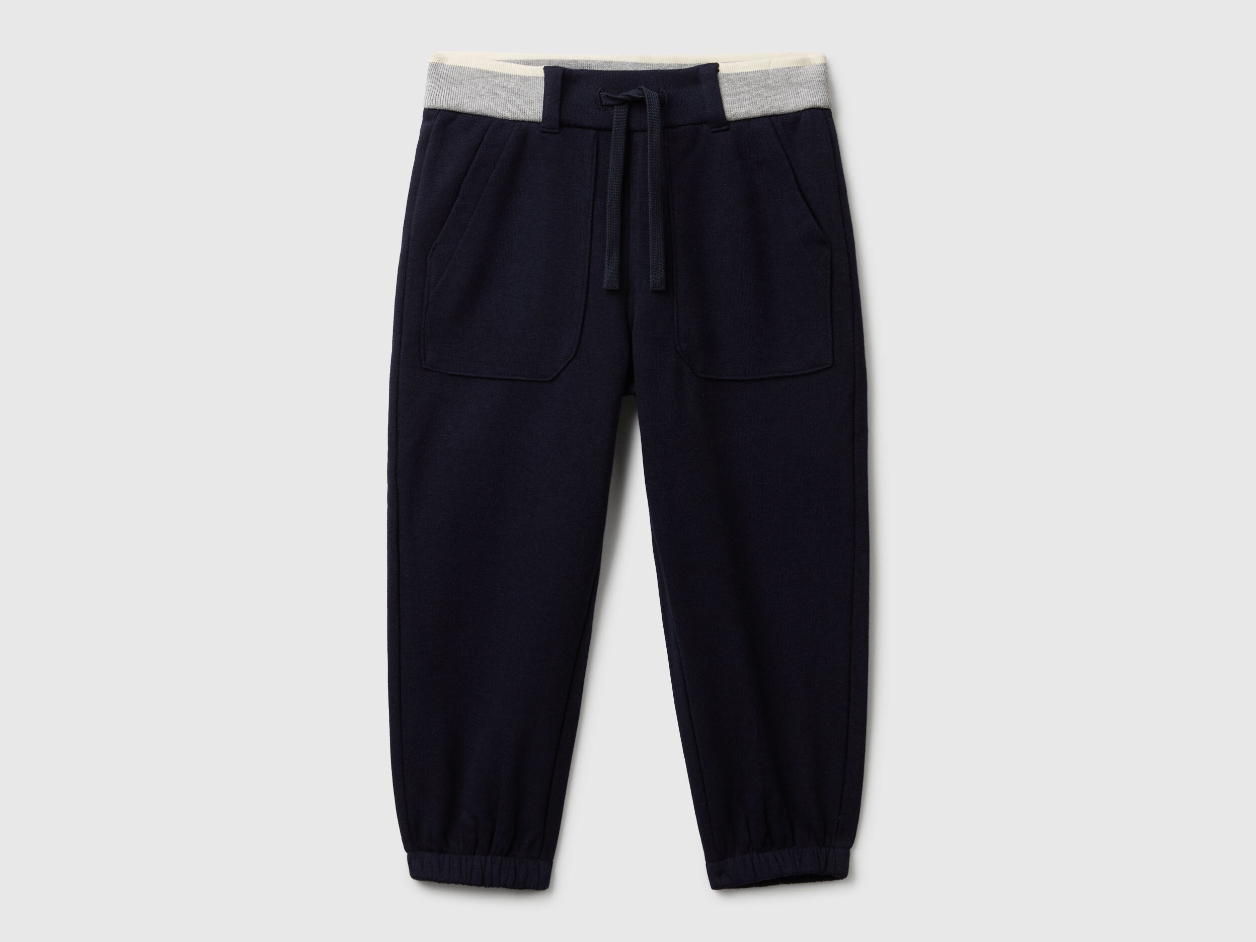 Benetton_Dark Blue_Sweatpants with Drawstring_32N4GF050_016_01