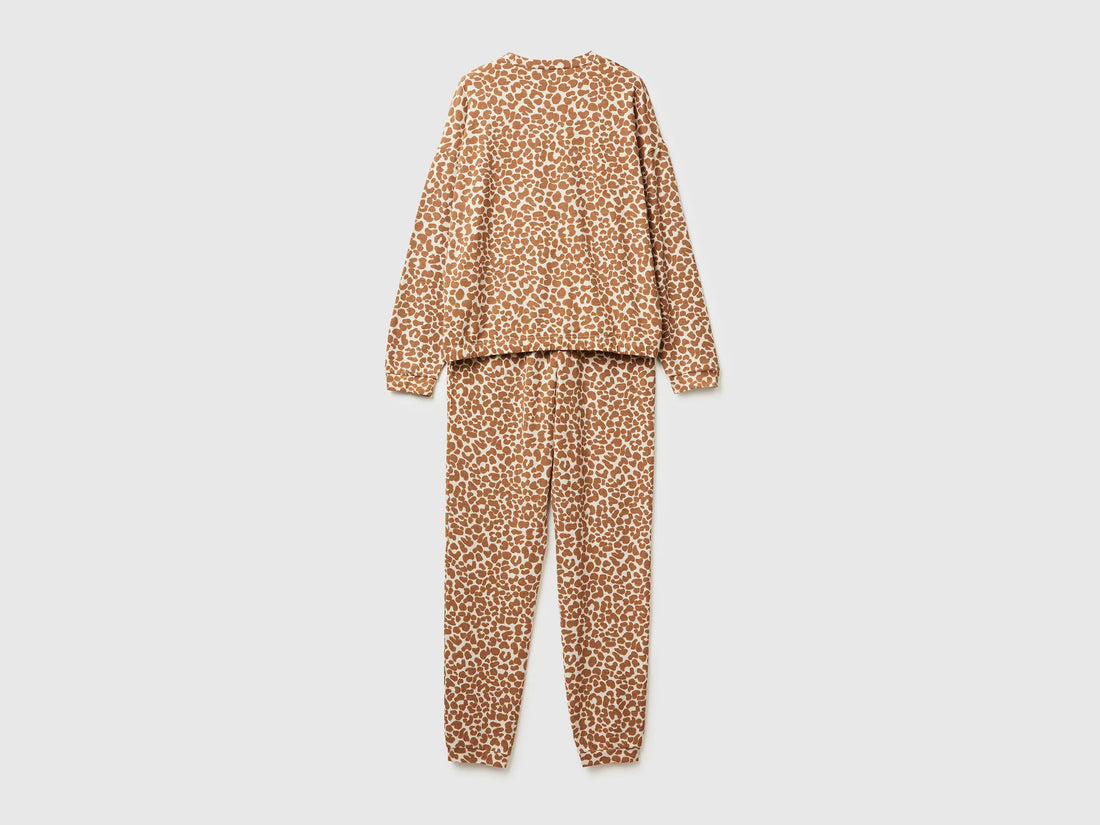 Benetton_Camel_Pyjamas with Animal Print_32QH3P04E_69F_02
