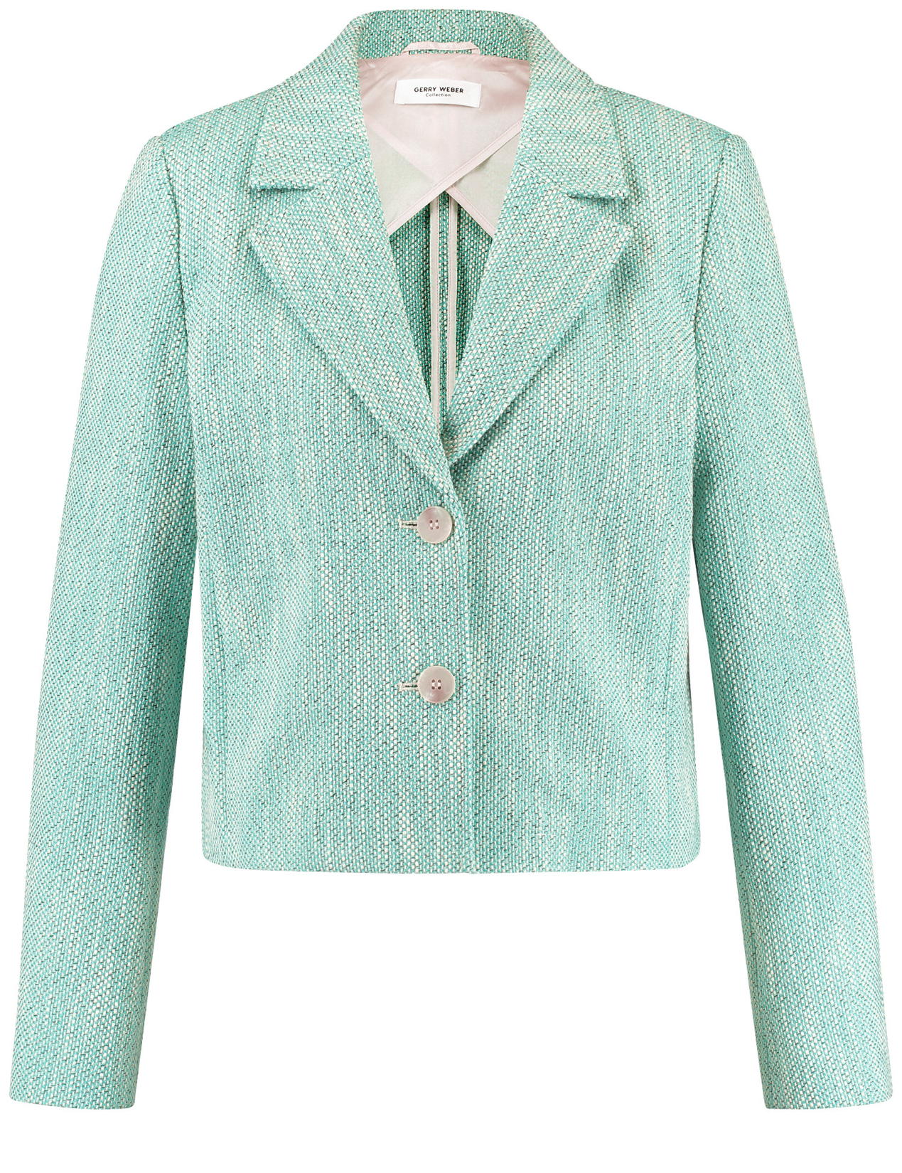 Short Blazer Jacket Made Of Textured Fabric_330033-31265_9050_02