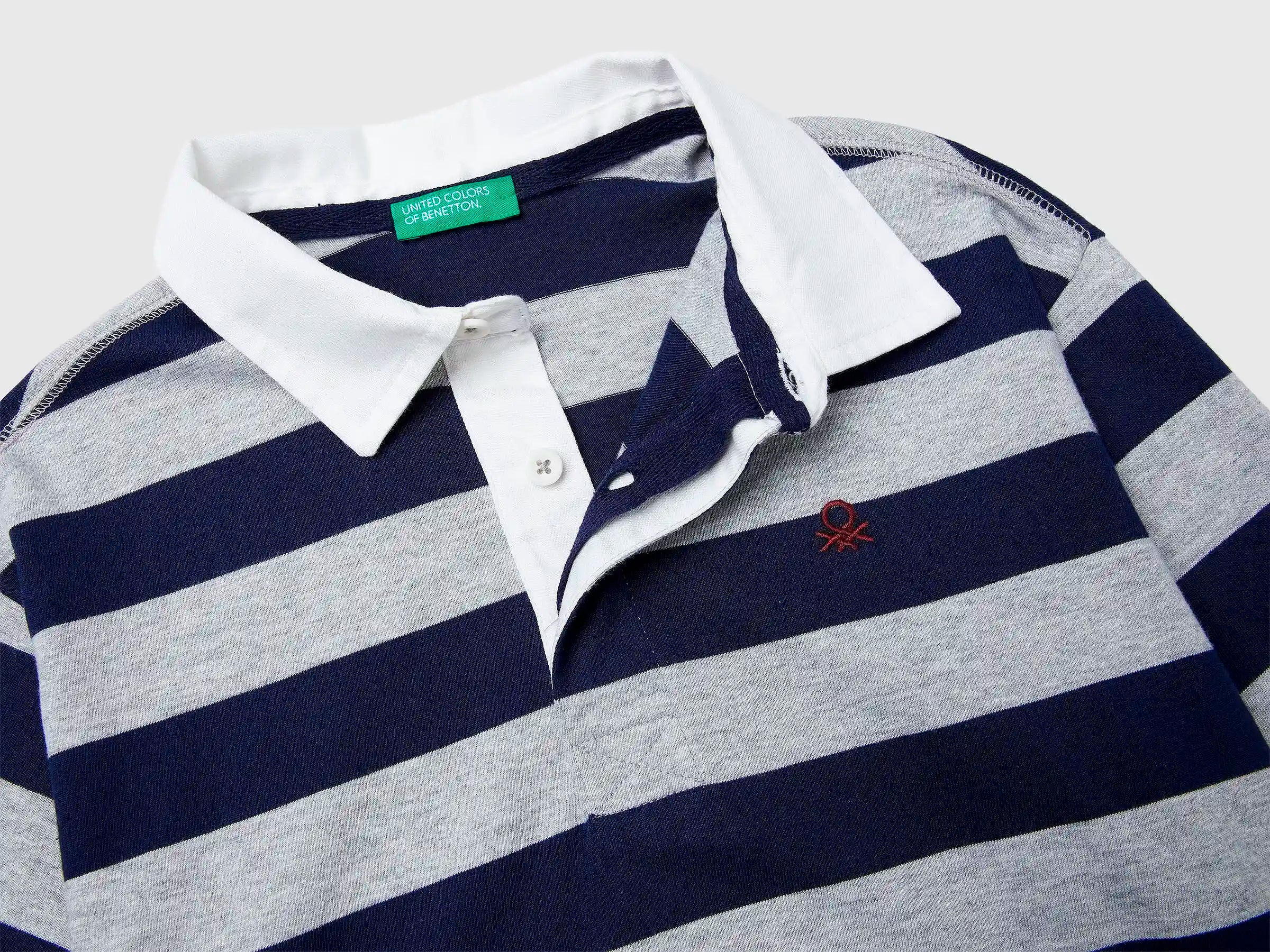 Benetton_Gray_Striped Cotton Polo_33CKC301X_902_03