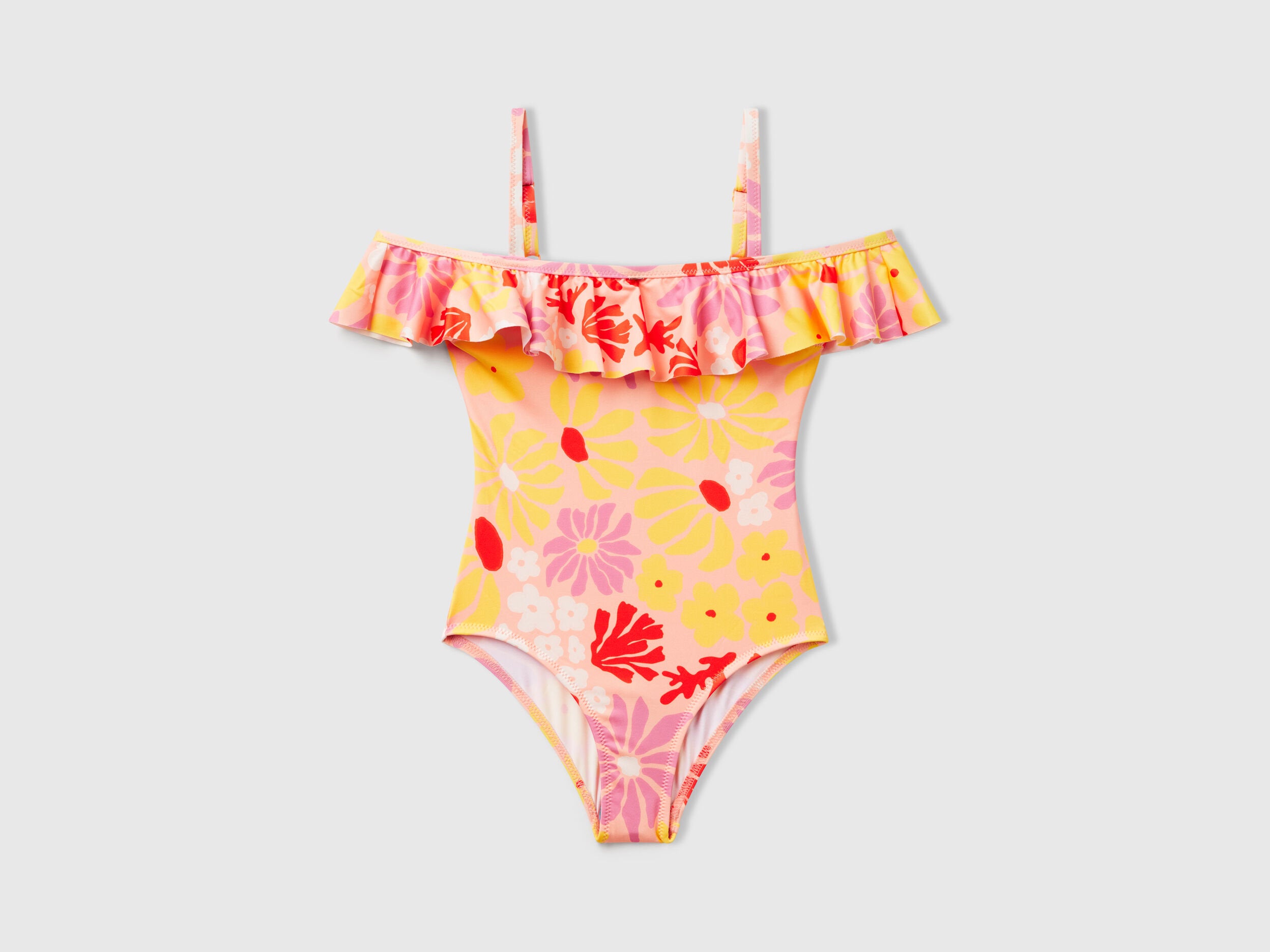 Benetton_One-Piece Swimsuit with Flower Print_33YK0I00R_70H_01