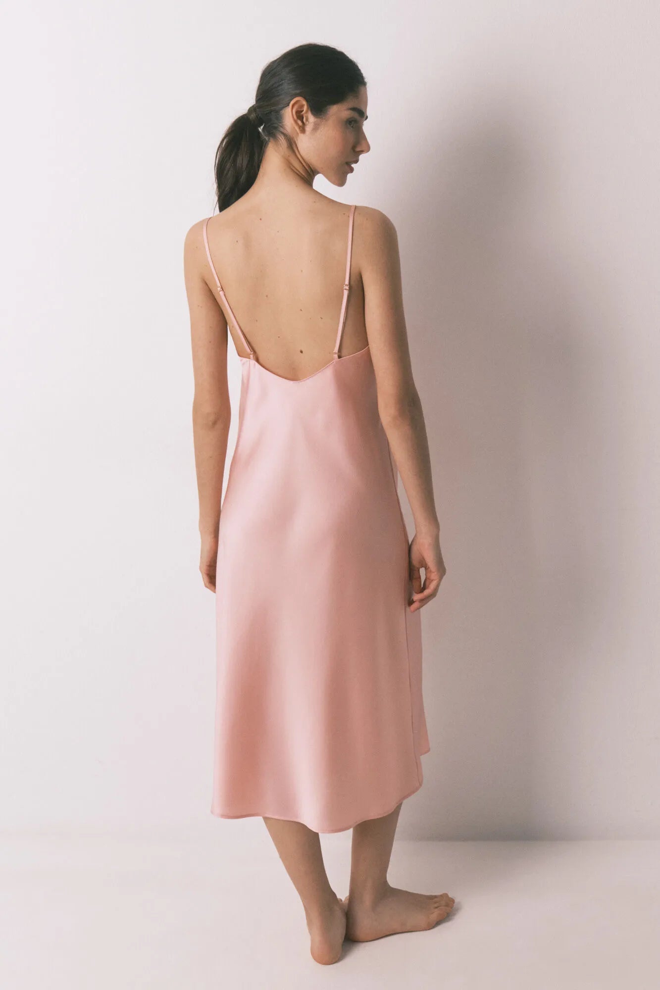 Women Secret_Pink_Pink Satin and Lace Midi Nightgown_3413705_72_04