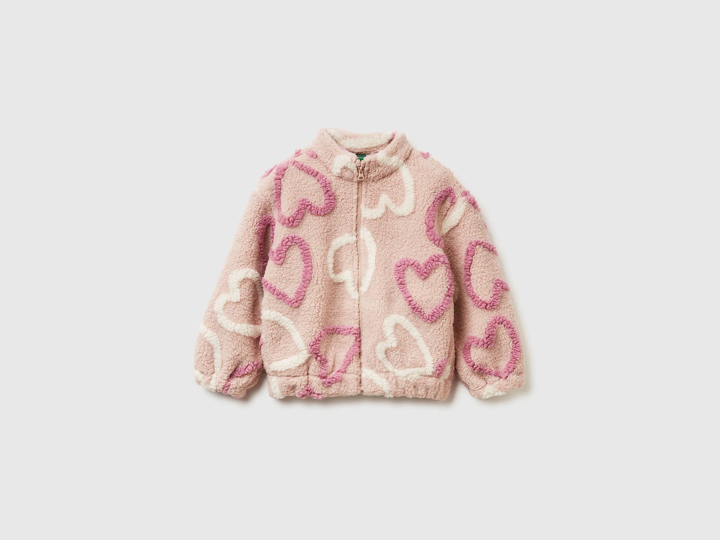 Benetton_Soft Pink_Faux Fur Heart Sweatshirt_345SG5049_70G_01
