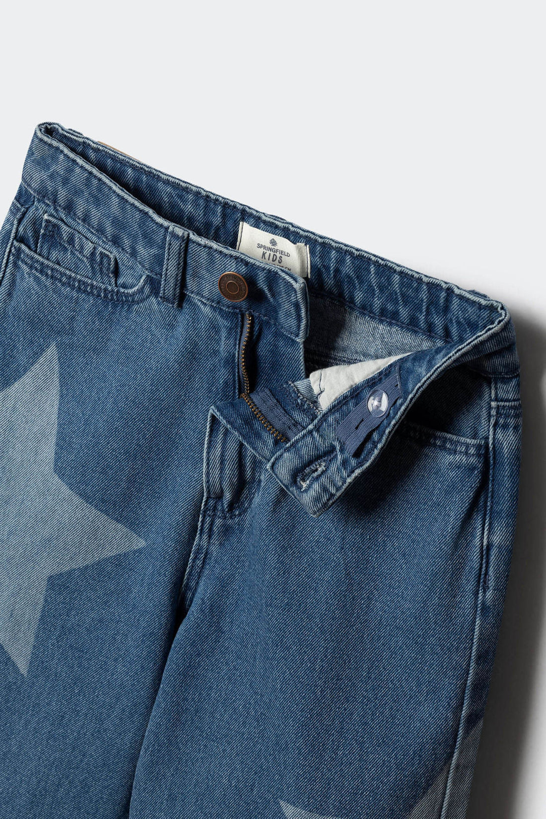 Springfield_Medium_Blue_Denim Culottes Jeans For Girls with Stars_3462496_12_02