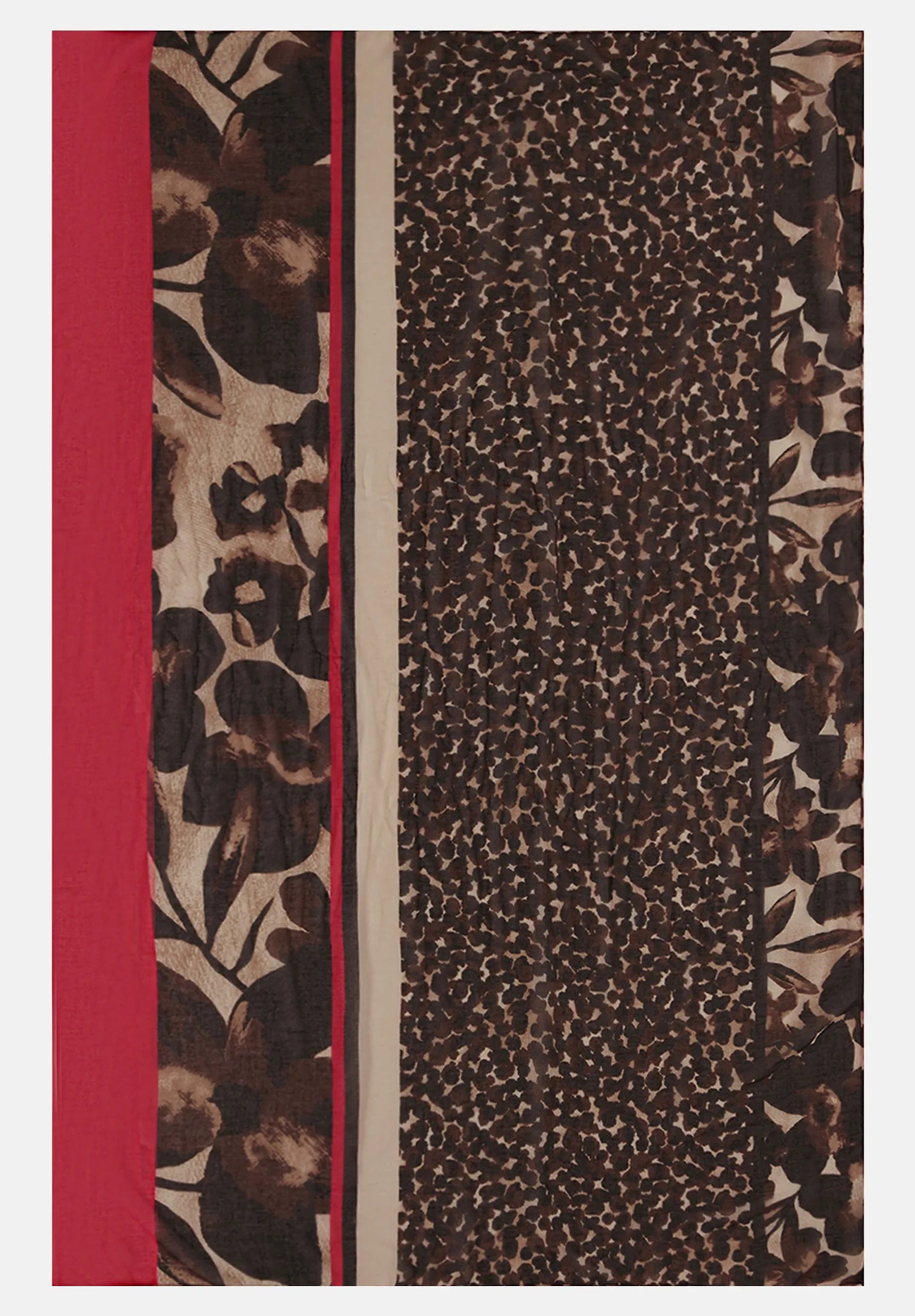 Betty Barclay_Brown/Red_Basic Floral Print Scarf_3468-1645_7840_03