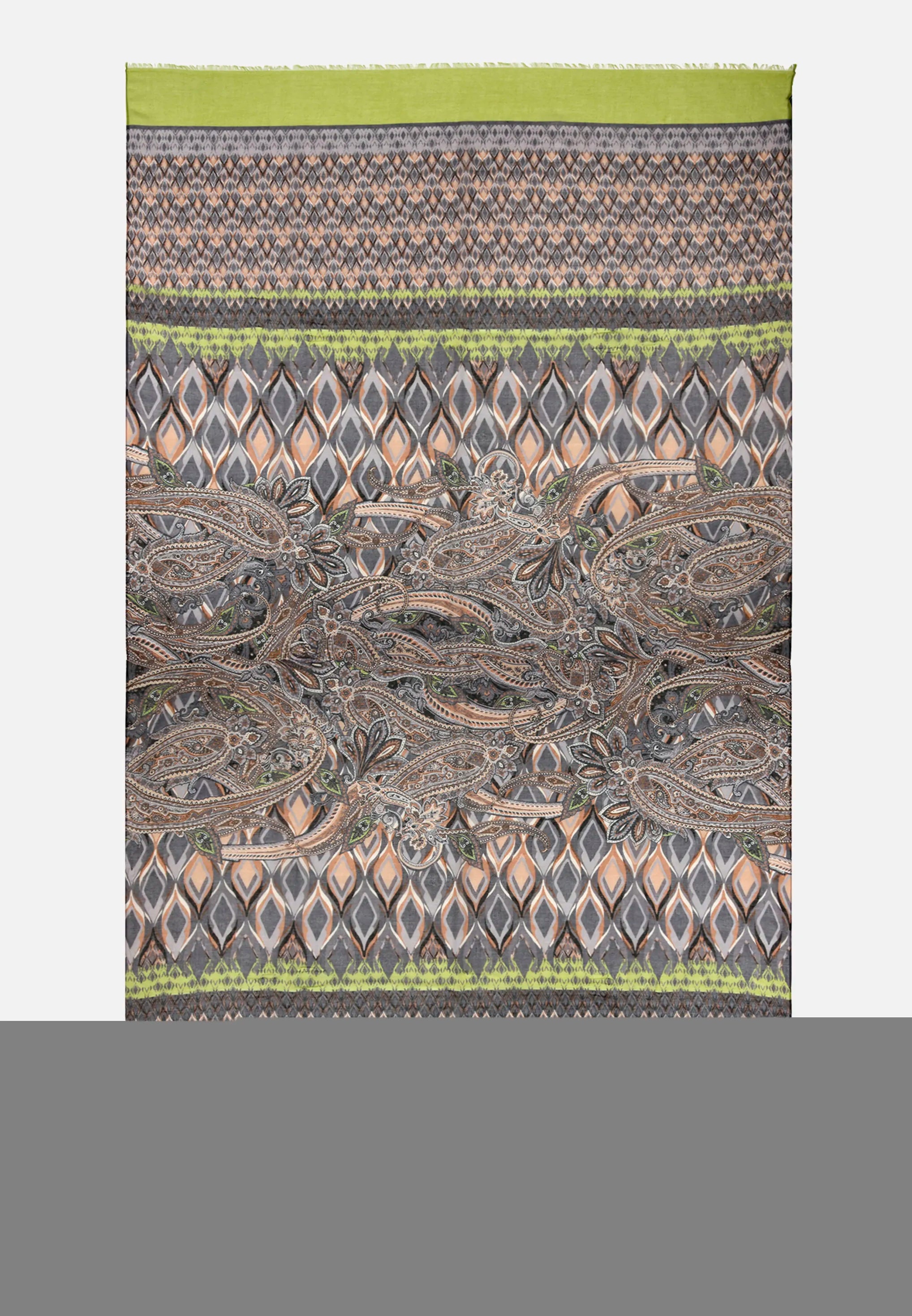 Betty Barclay_Grey/Green_Basic Scarf with Print_3470-1647_9851_03