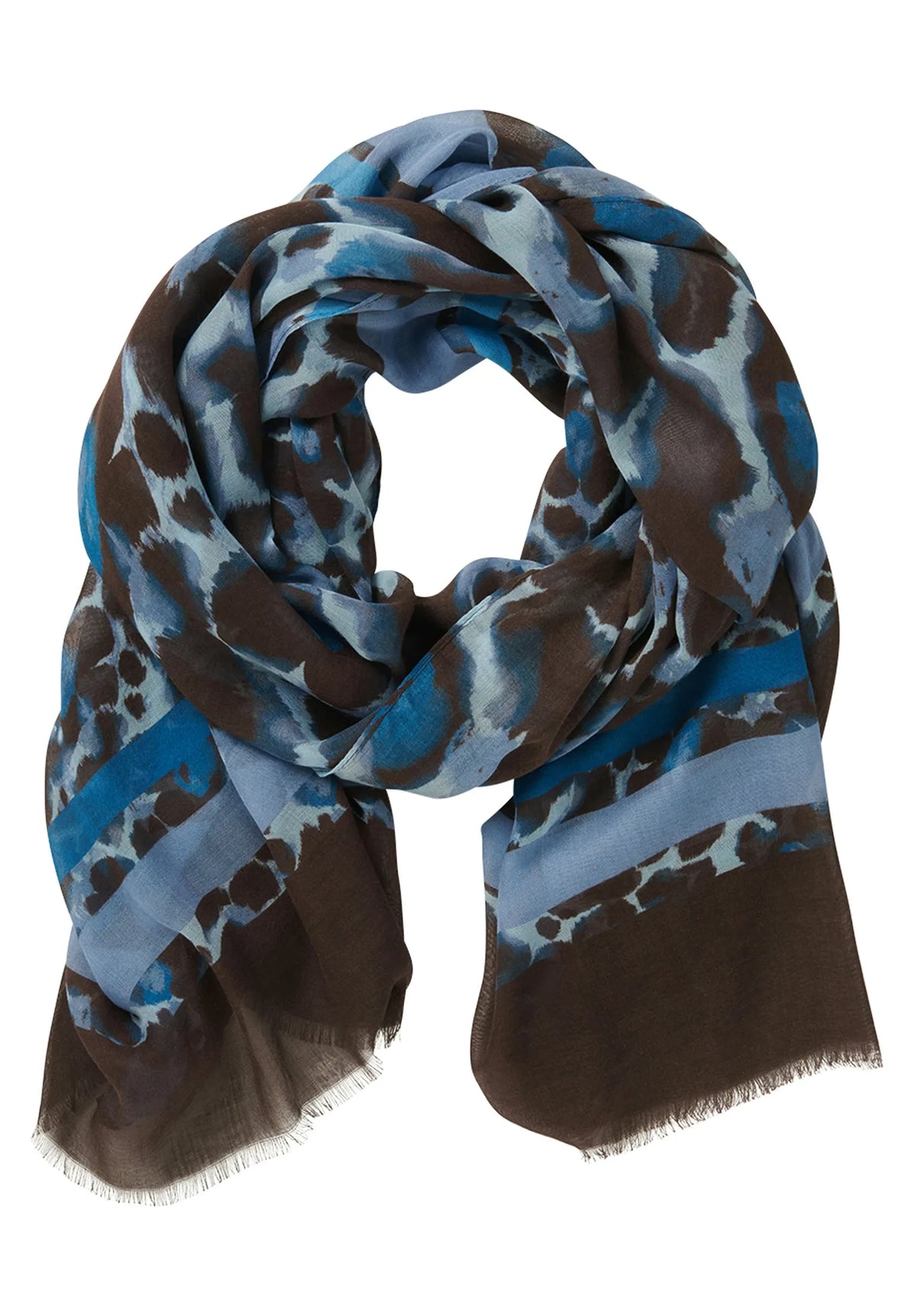 Betty Barclay Blue/Brown Women Scarf SKU: 3501-1670_8870 Image 04