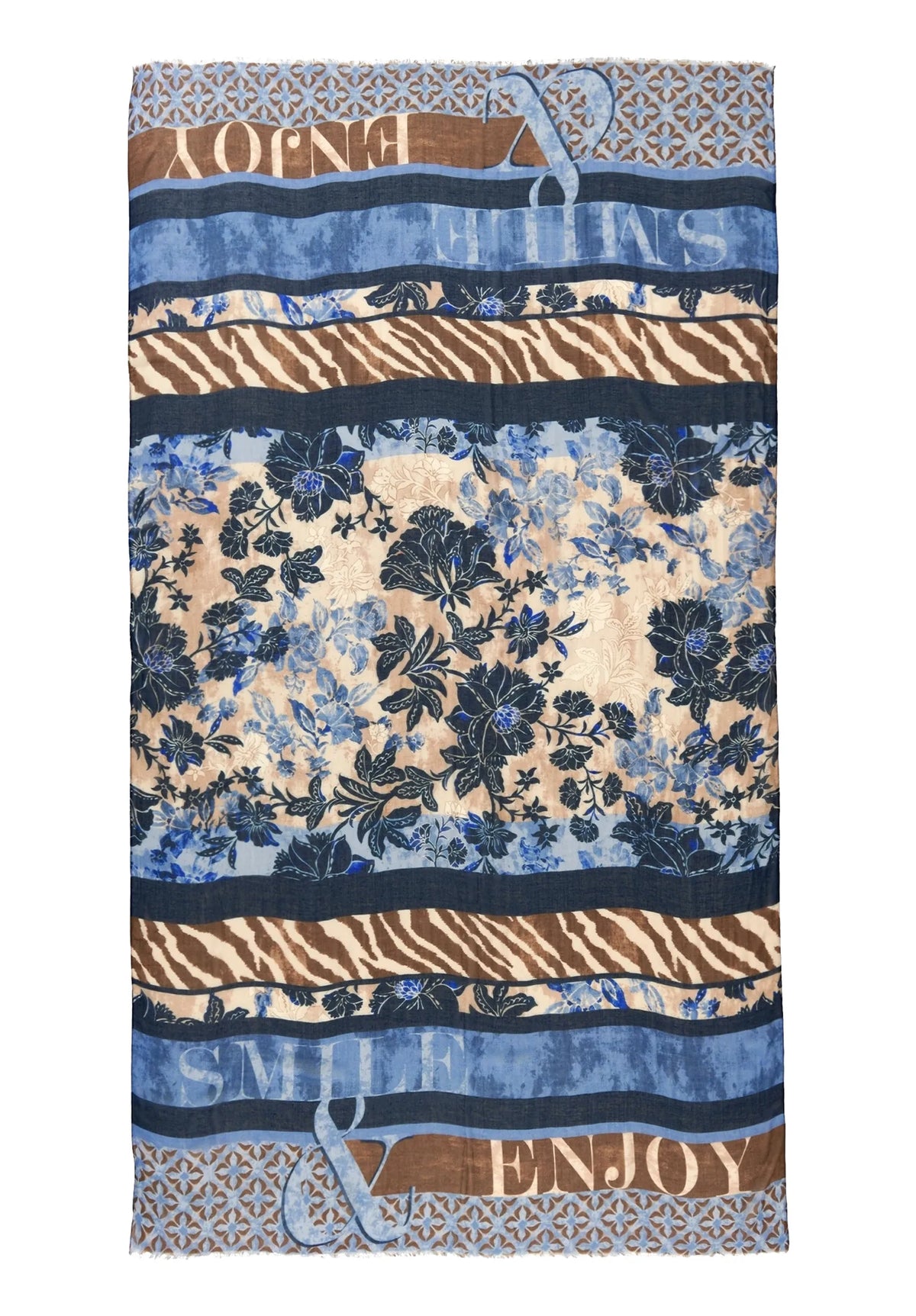 Betty Barclay Blue/Beige Women Basic Scarf SKU: 3502-1778_8872 Image 04