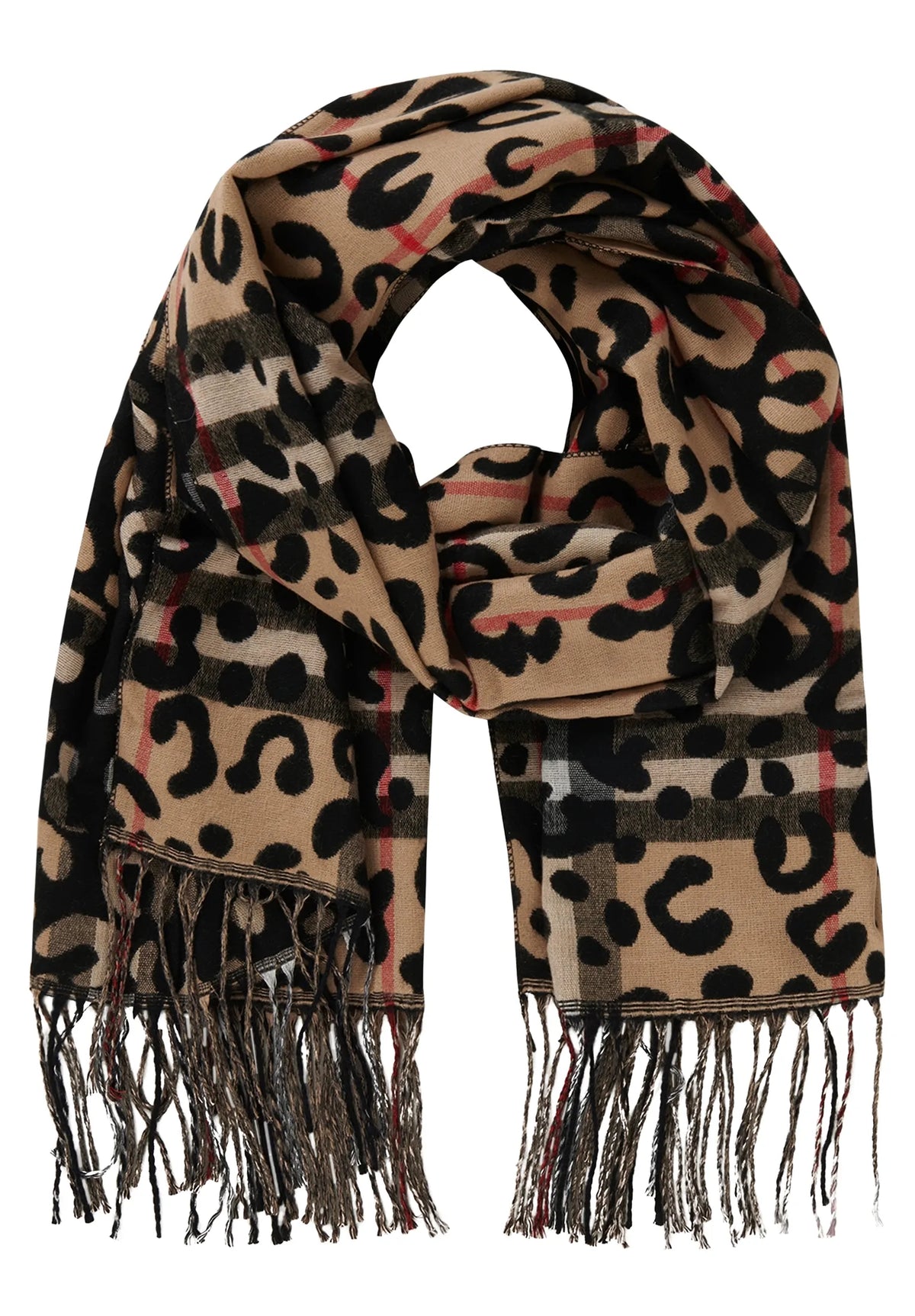 Betty Barclay Camel/Black Women Winter Scarf SKU: 3505-1791_7893 Image 03