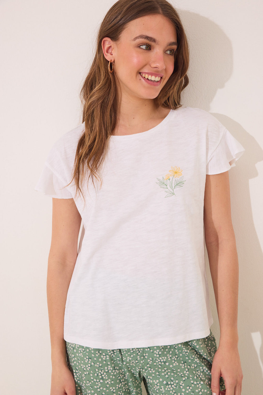 Women Secret_Capri Pyjamas 100% Ivory Cotton_3592398_96_01