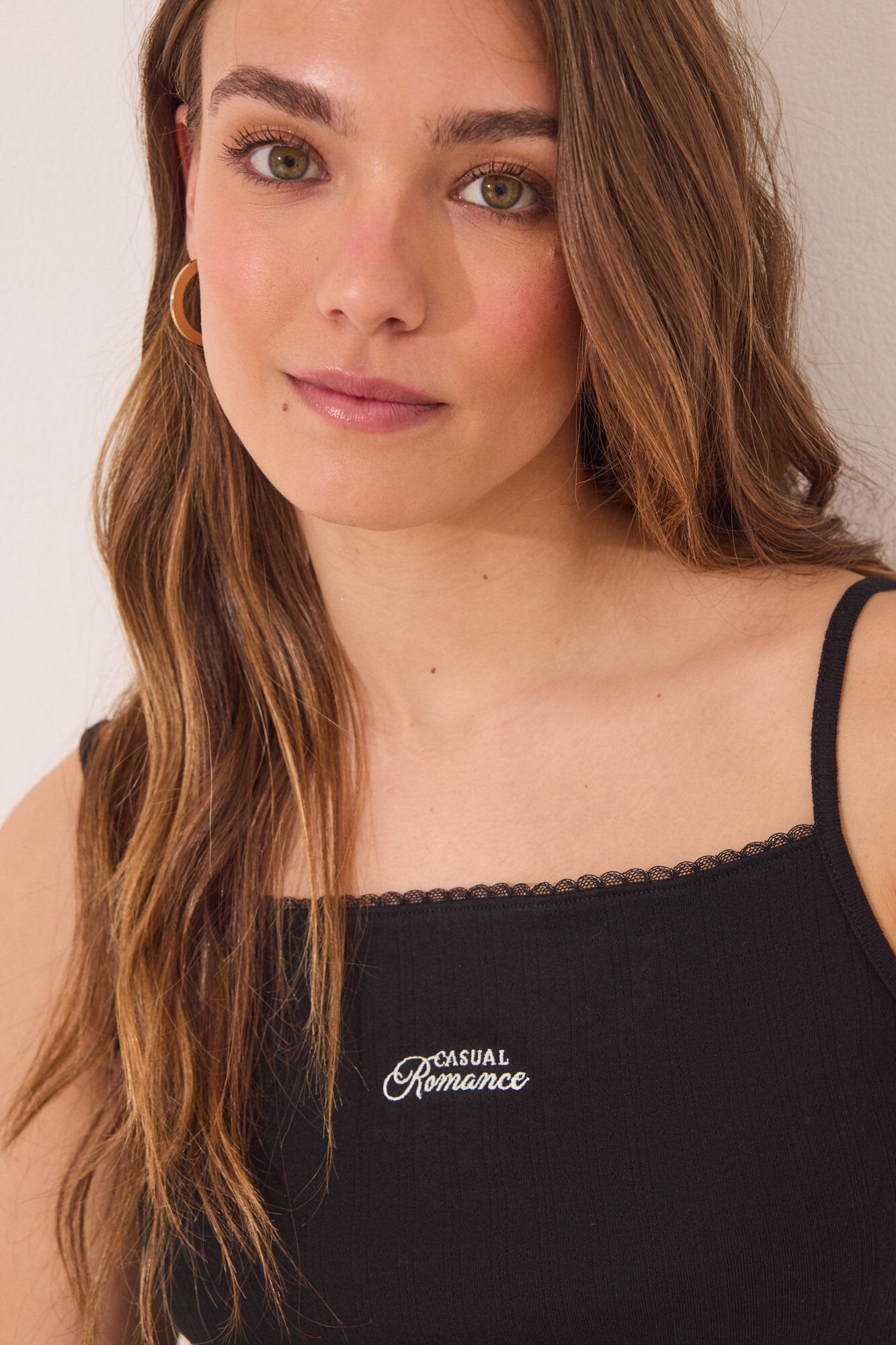 Women Secret_Black Pointelle Cotton Short Pyjamas_3592404_01_01