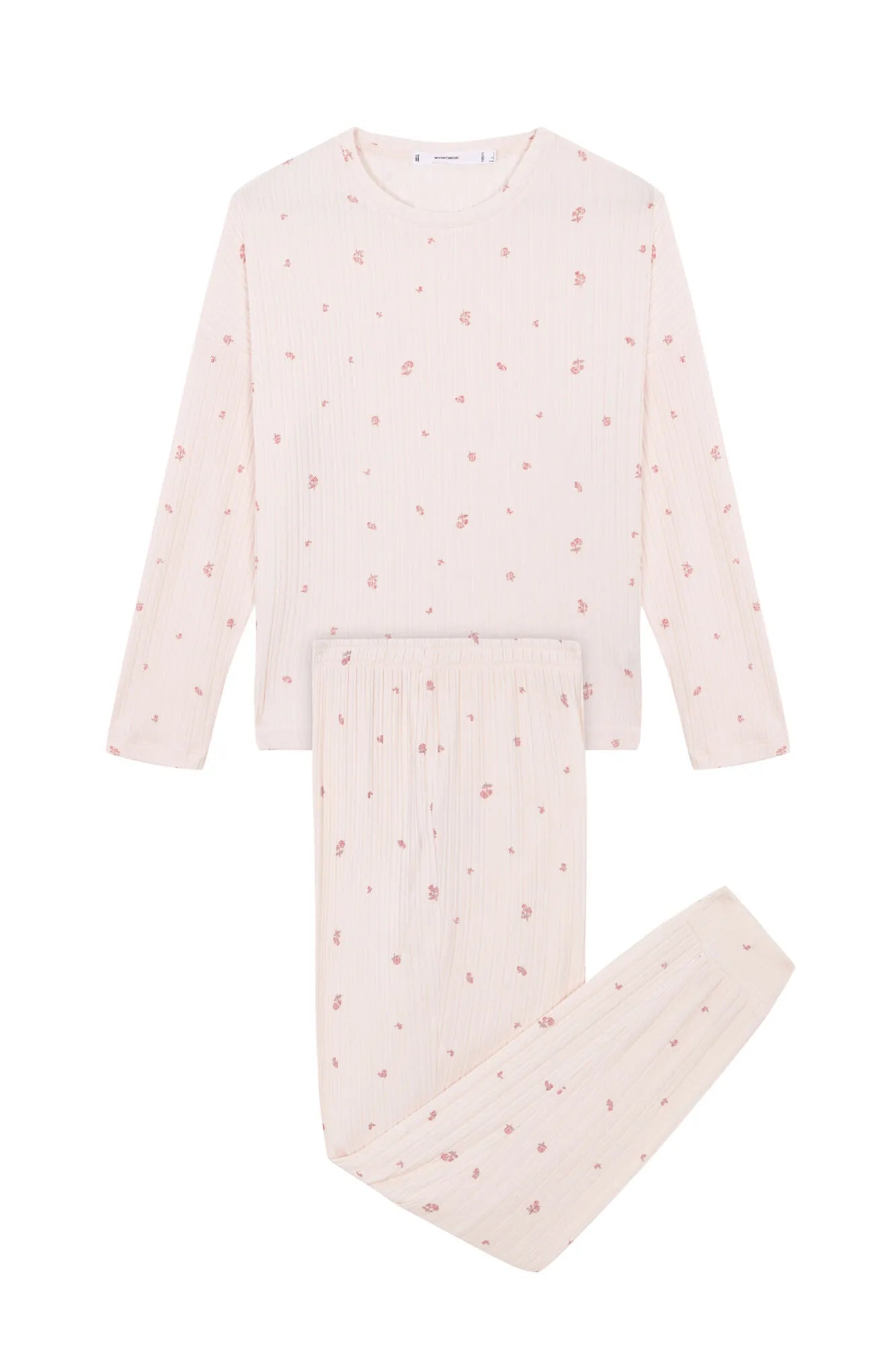 Women Secret_Pink_Long Viscose Pyjamas with Pink Floral Print_3592423_73_06