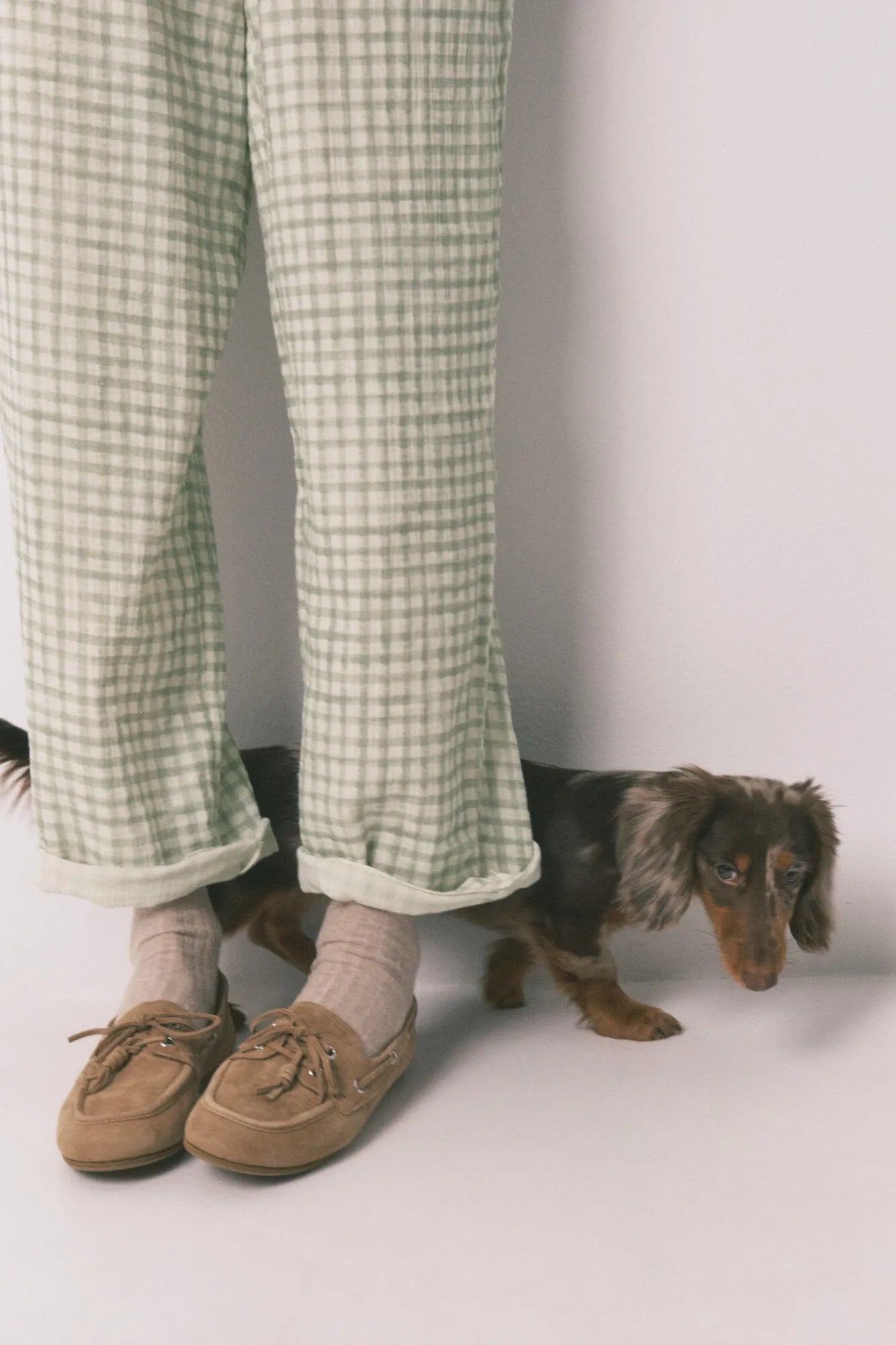 Women Secret Green Women Plaid 100% Cotton Classic Long Pyjamas SKU: 3593002_22 Image 03