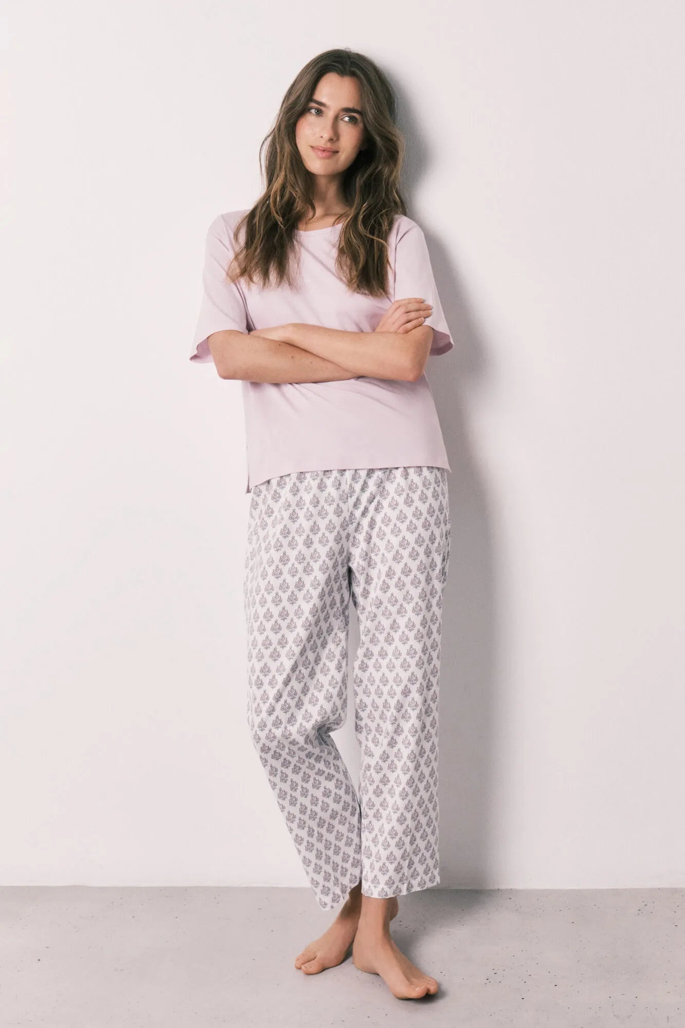 Women Secret Pink Women Pink 100% Cotton Stamp Print Pyjamas SKU: 3593031_70 Image 03