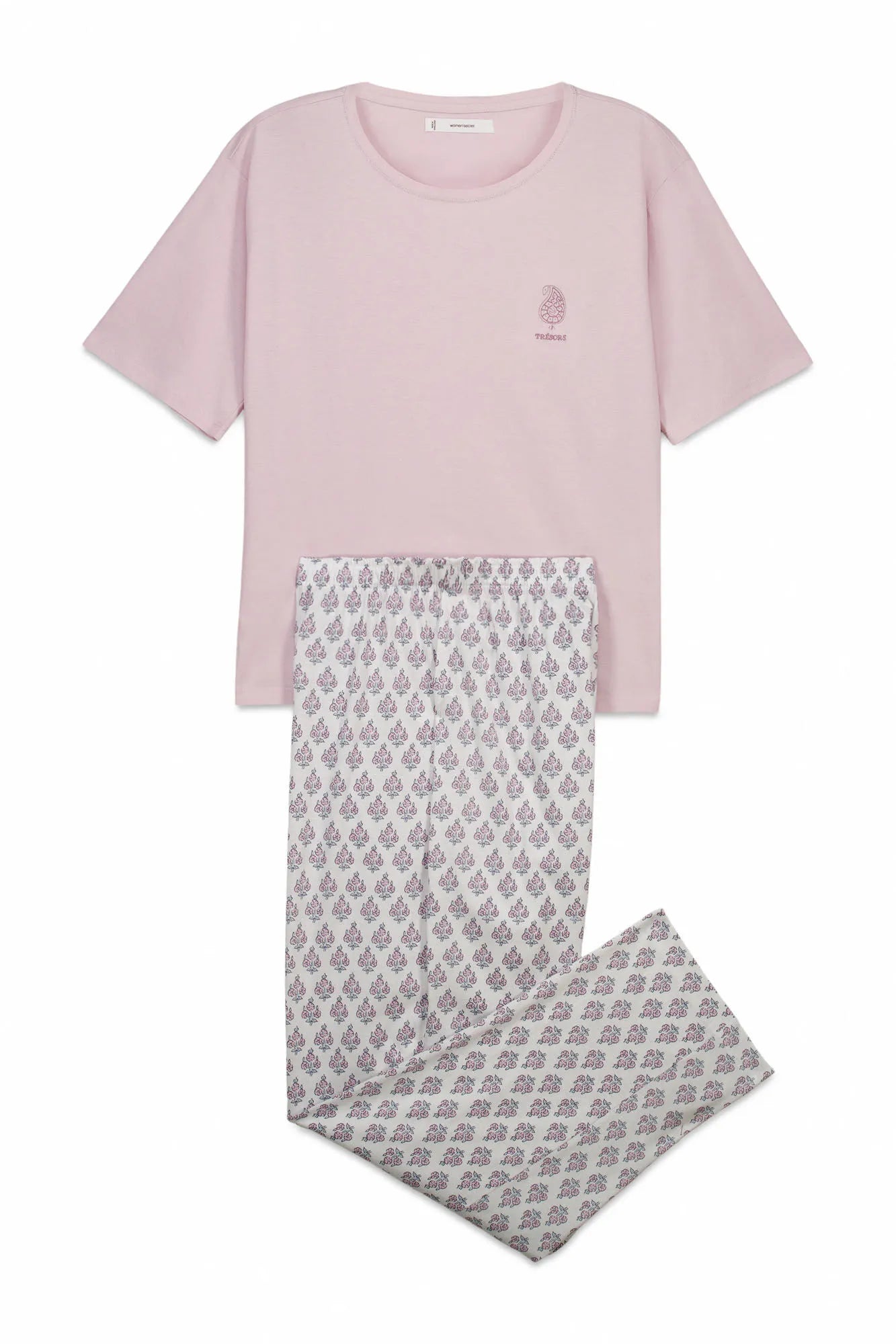 Women Secret Pink Women Pink 100% Cotton Stamp Print Pyjamas SKU: 3593031_70 Image 07