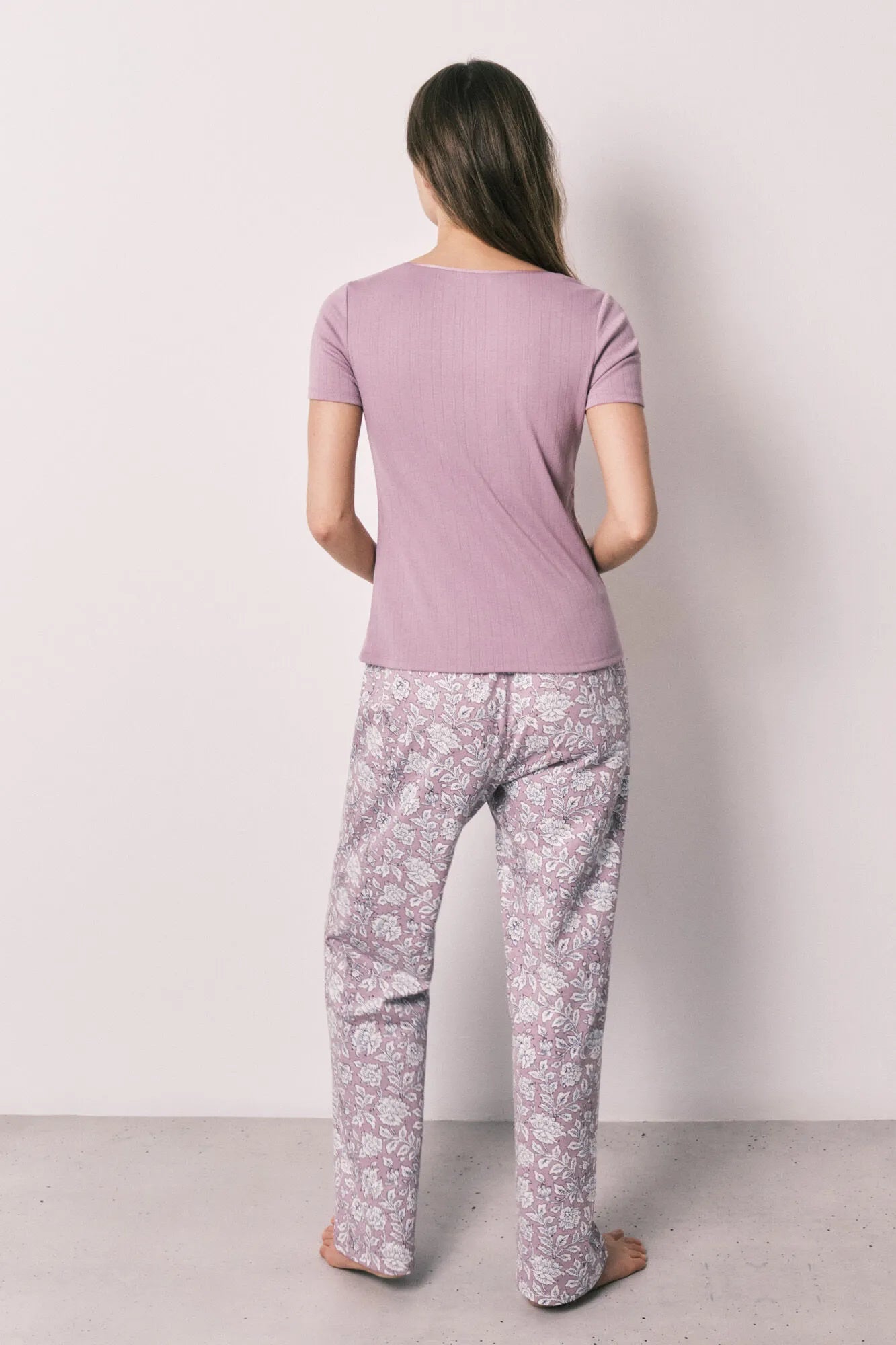Women Secret Pink Women Pink Floral Print Pyjamas SKU: 3593036_72 Image 05
