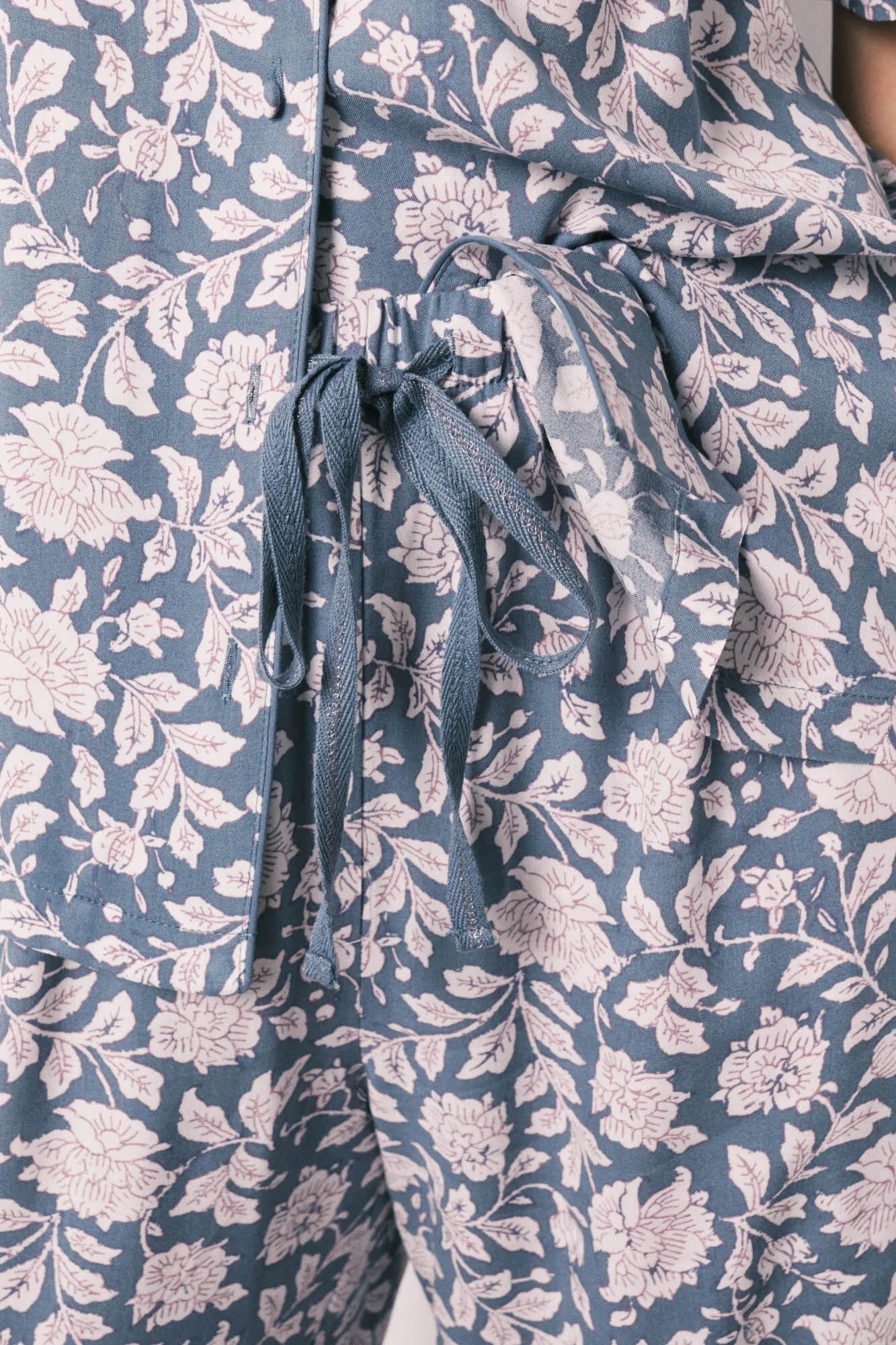 Women Secret Blue Print Women Viscose Floral Print Classic Pyjamas SKU: 3593041_19 Image 05