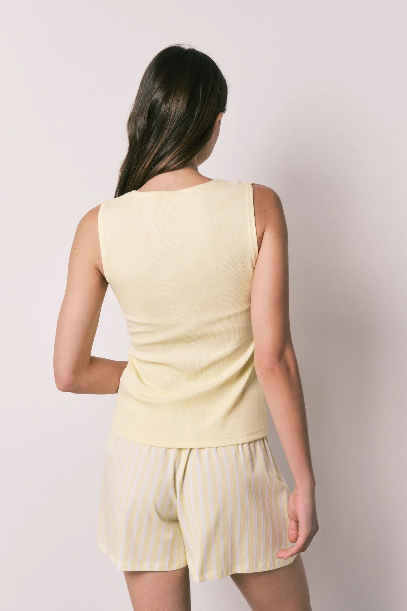 Women Secret Yellow Women Yellow Cotton Short Pyjamas With Square Neckline SKU: 3593061_04 Image 06