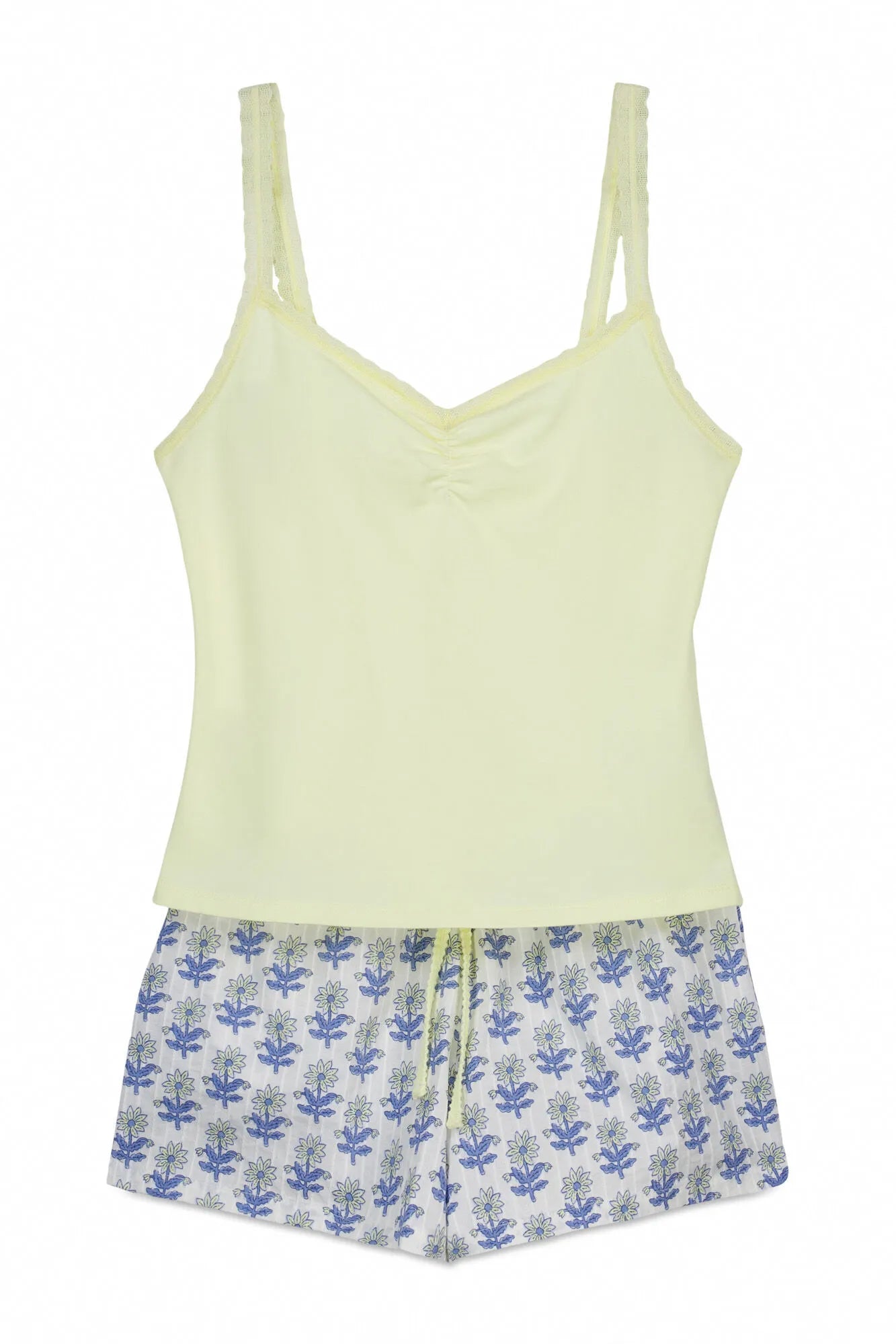 Women Secret Yellow Women Yellow Cotton Short Pyjamas SKU: 3593076_04 Image 07