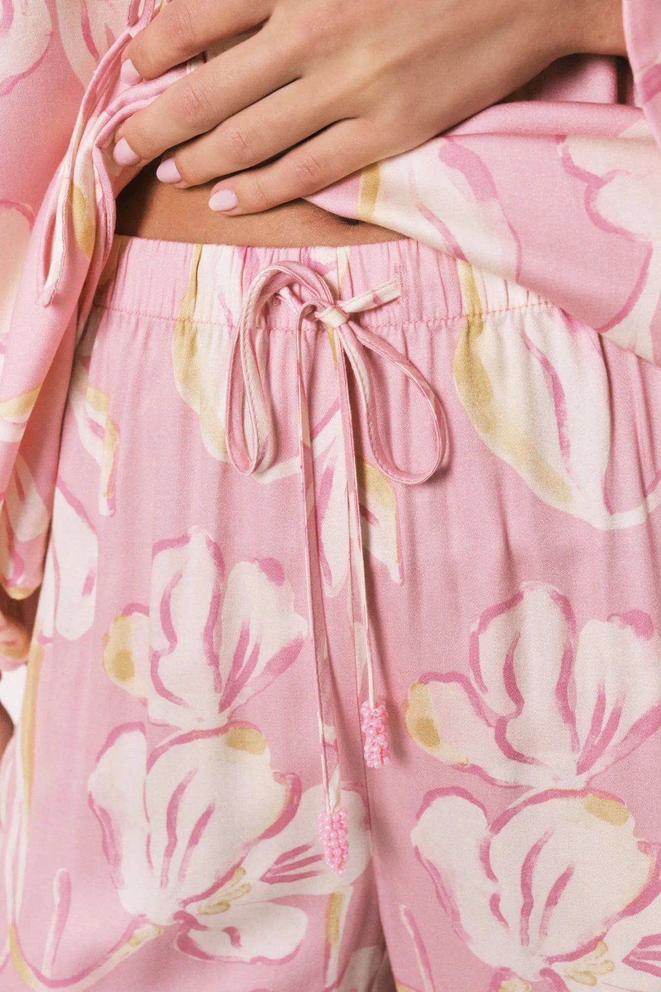 Women Secret Pink Women Oriental-Style Satin Long Pyjamas SKU: 3593083_73 Image 07