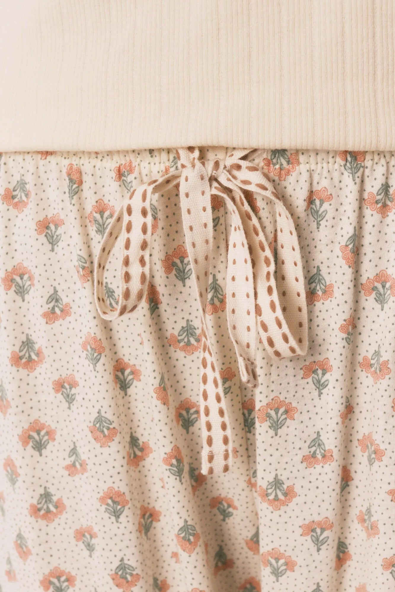 Women Secret_Ivory_Yellow Cotton Floral Print Long Pyjamas_3593958_96_05