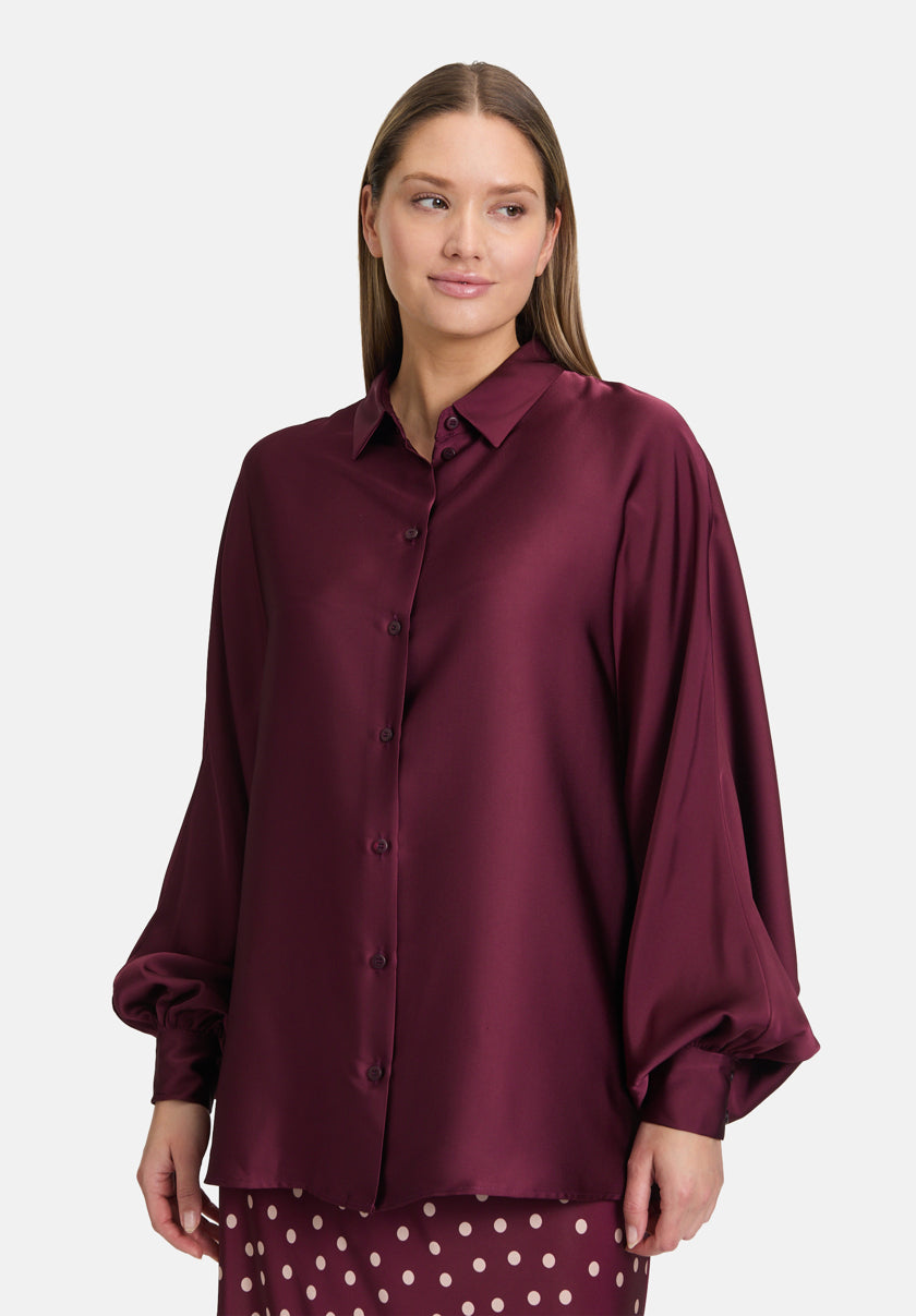 Vera Mont_Deep Dahlia_Satin Blouse with Collar_3596-4262_4715_01