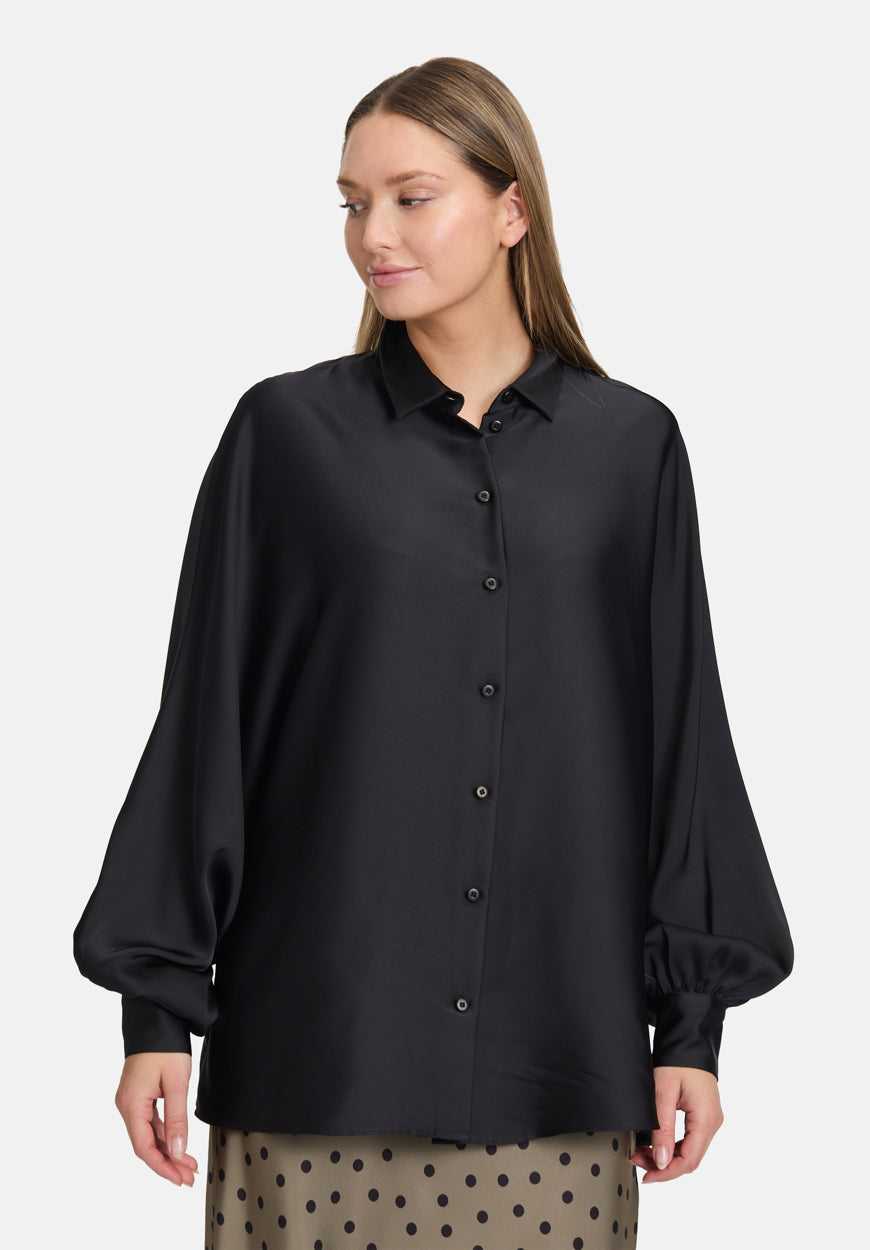 Vera Mont_Black_Satin Blouse with Collar_3596-4262_9045_01