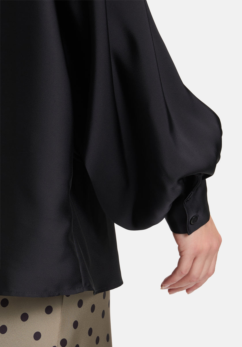 Vera Mont_Black_Satin Blouse with Collar_3596-4262_9045_07