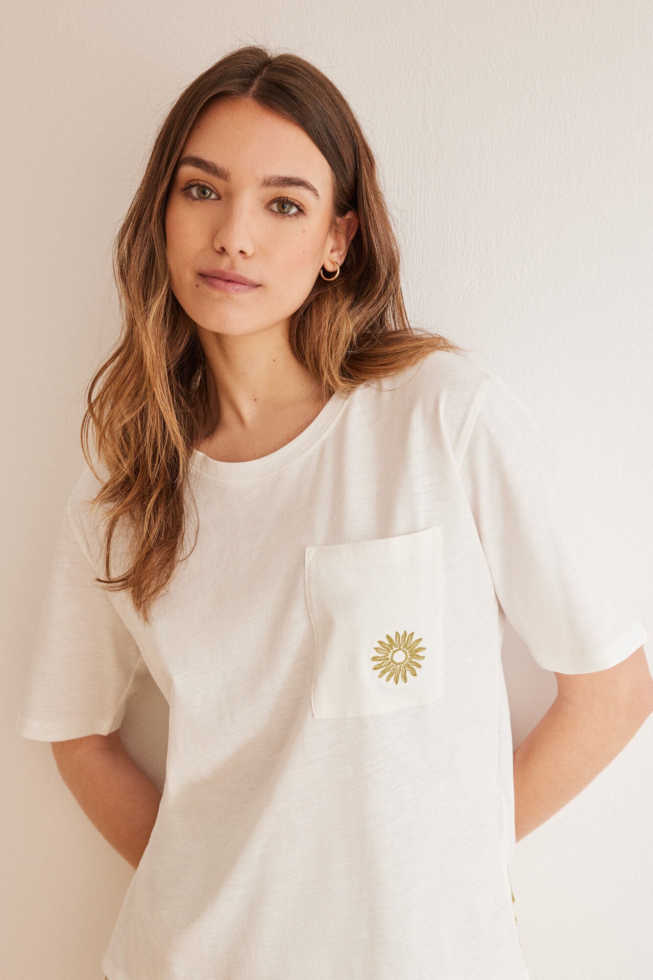 Ivory Short Sleeves Short Pant Pyjama_3597370_96_03