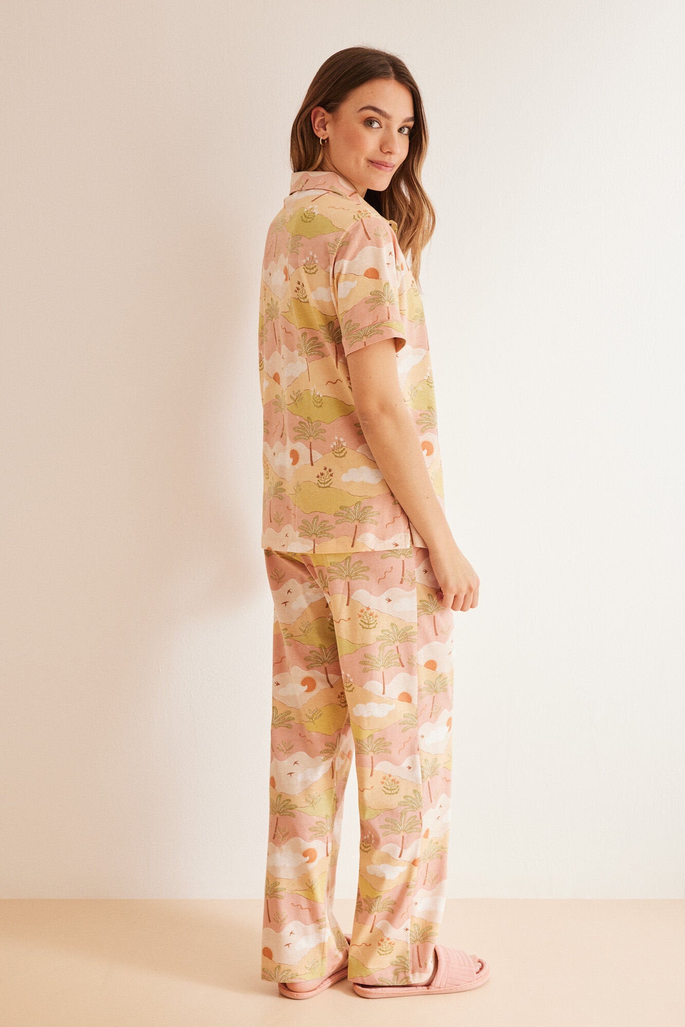 Multicoloured Short Sleeves Masculine Pyjama_3597372_98_05