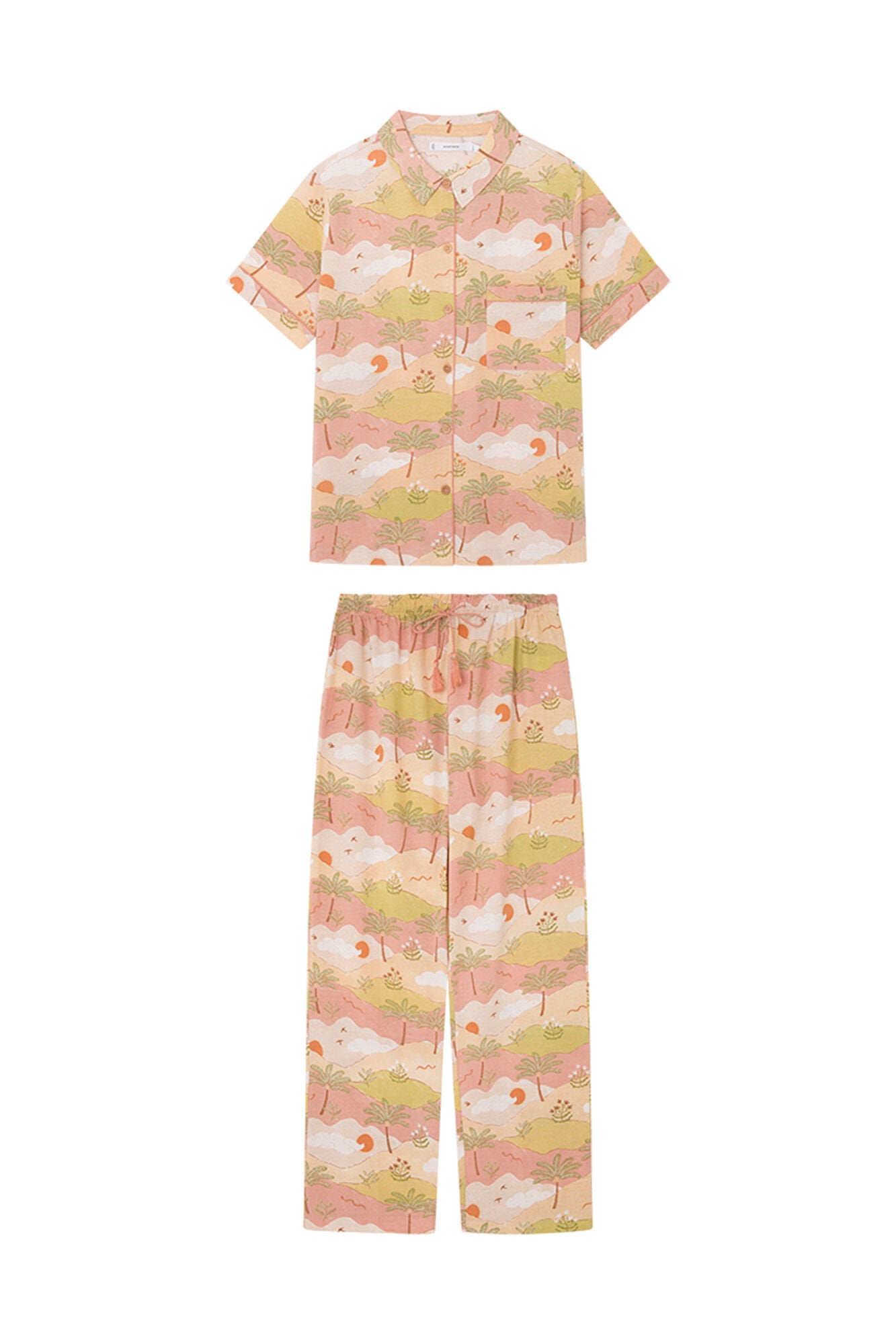 Multicoloured Short Sleeves Masculine Pyjama_3597372_98_06