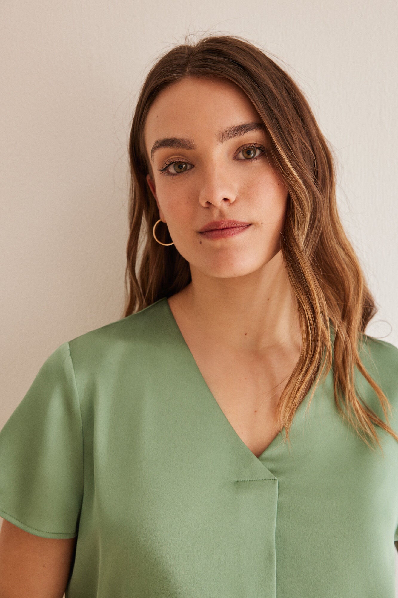 Green Short Sleeves Long Pant Pyjama_3597407_21_04