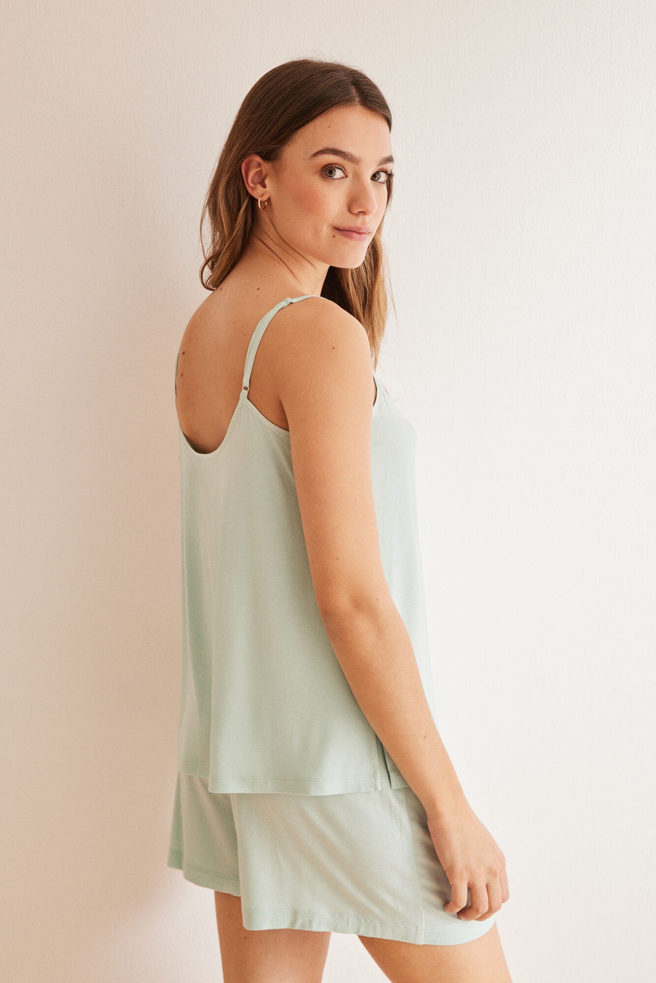 Green Straps Short Pant Pyjama_3597415_28_05