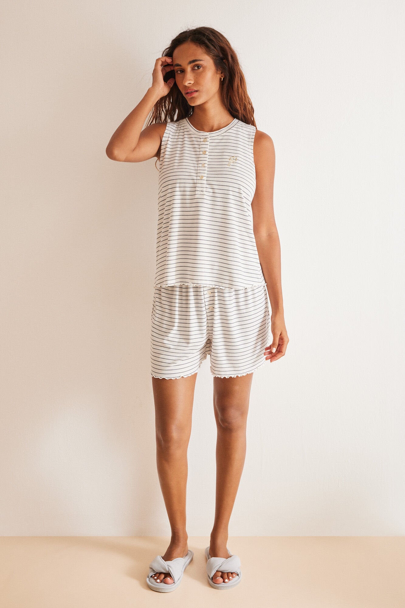 Short Striped Pajamas B & W_06