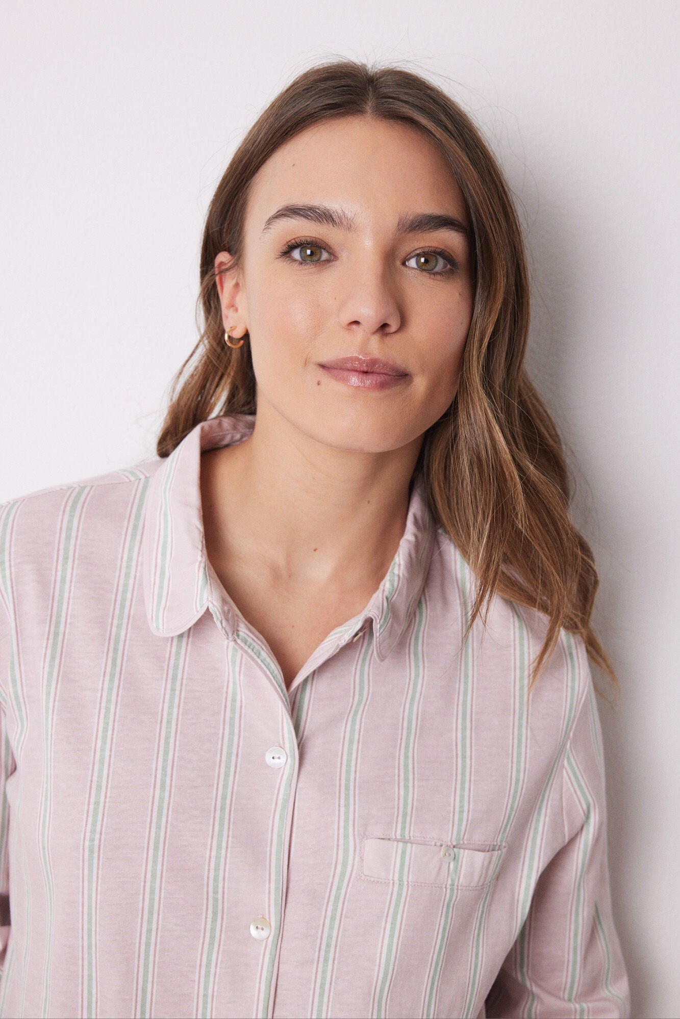 Women Secret_Long Shirt Pajamas 100% Cotton Striped_3599131_64_04