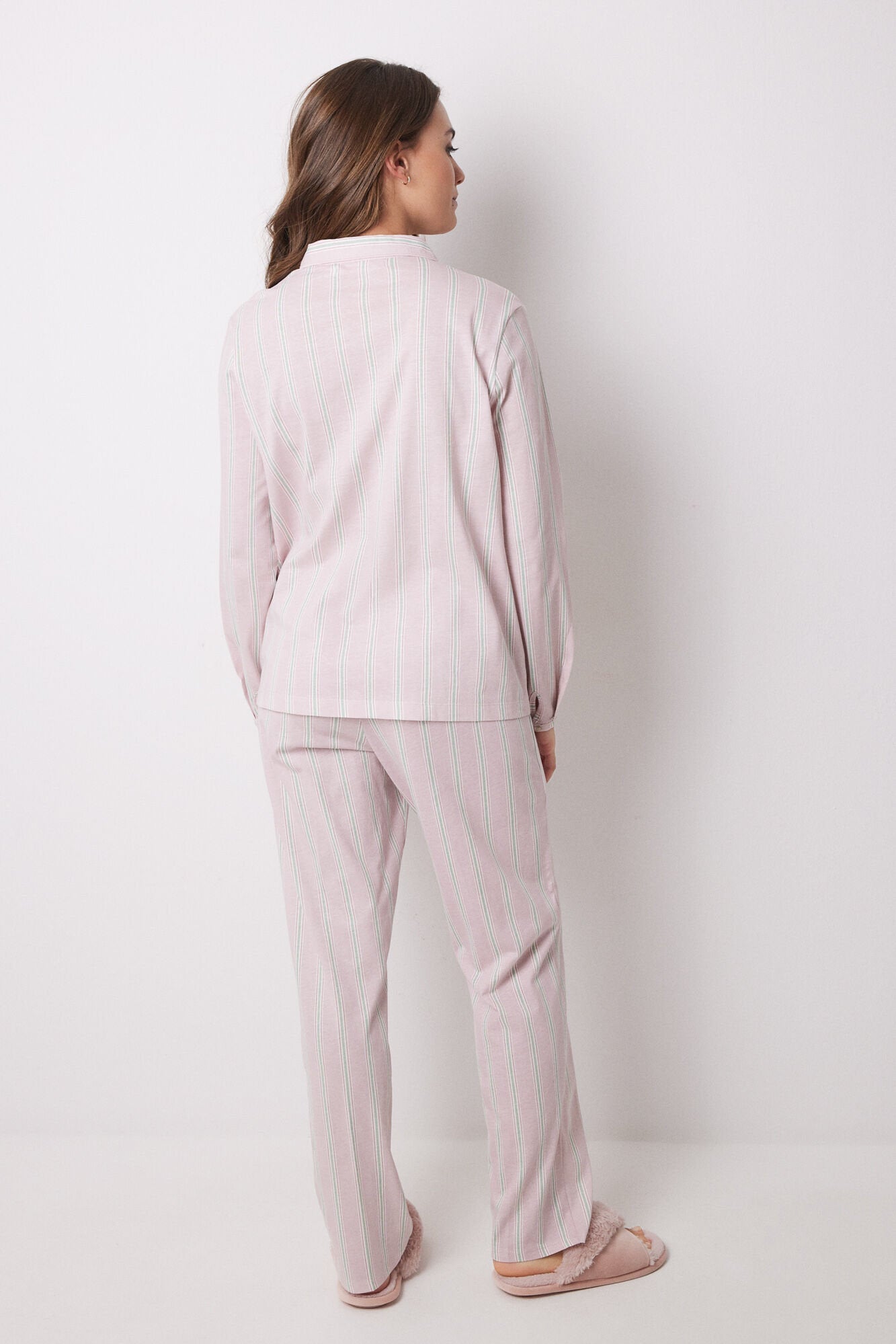 Women Secret_Long Shirt Pajamas 100% Cotton Striped_3599131_64_05